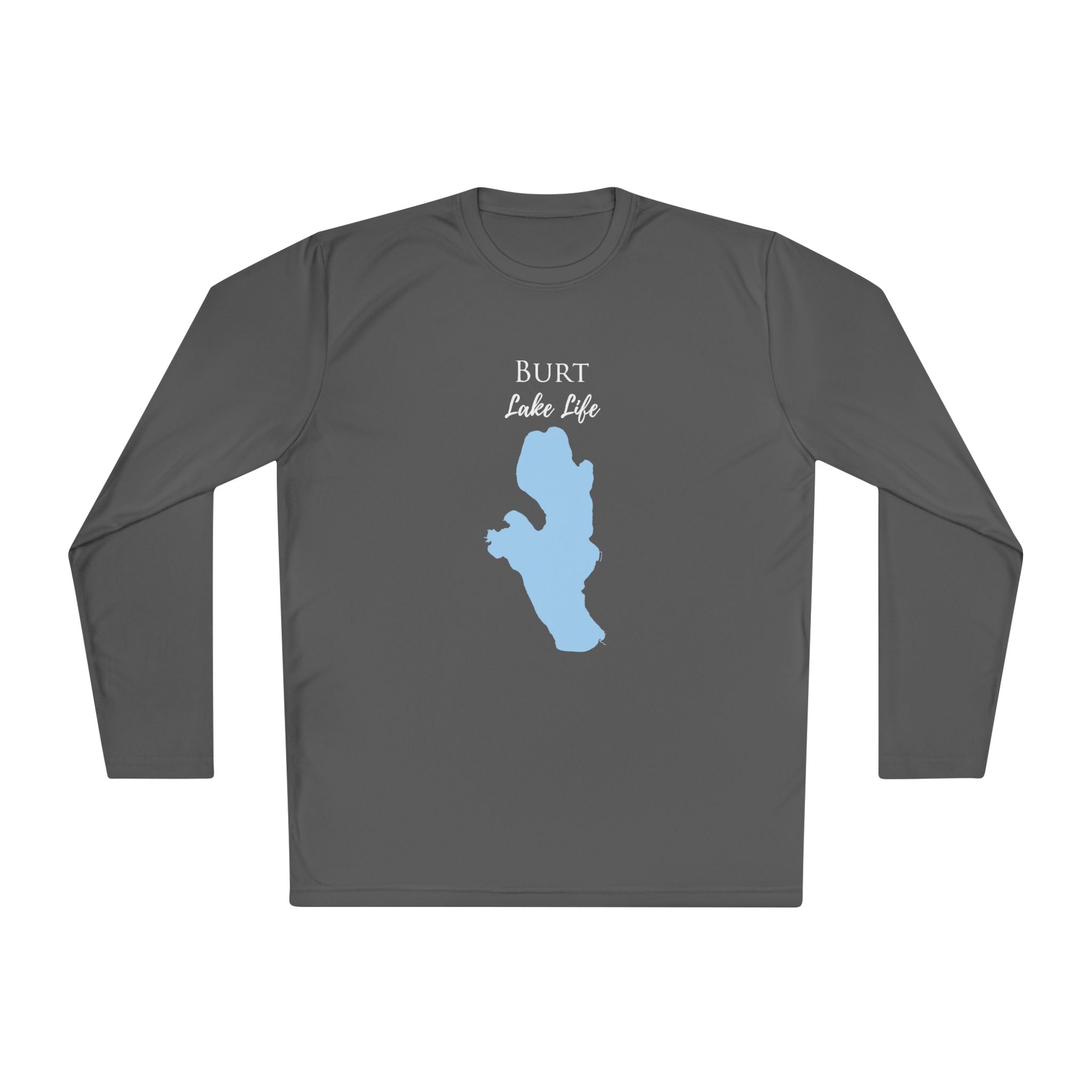 Burt Lake Life Dri-fit Boating Shirt – Breathable Material – Men's Long Sleeve Moisture Wicking Tee – Michigan Lake