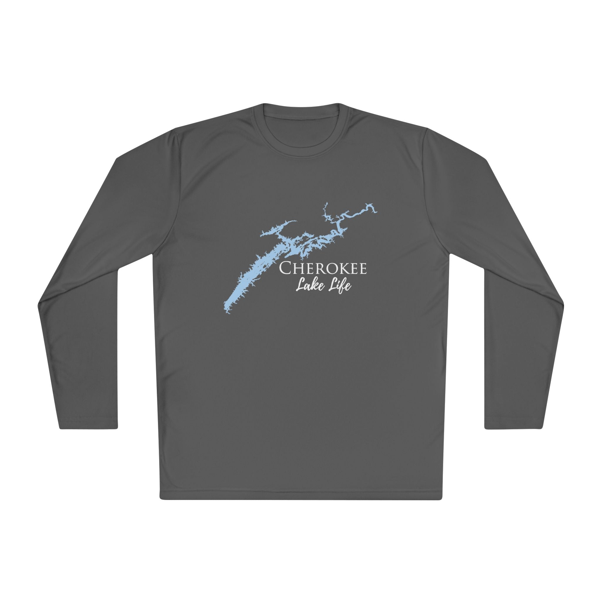 Cherokee Lake Life Dri-fit Boating Shirt – Breathable Material – Men's Long Sleeve Moisture Wicking Tee – Tennessee Lake