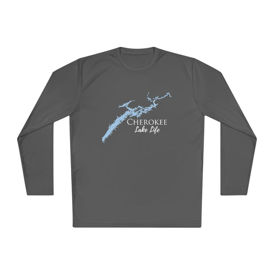 Cherokee Lake Life Dri-fit Boating Shirt – Breathable Material – Men's Long Sleeve Moisture Wicking Tee – Tennessee Lake