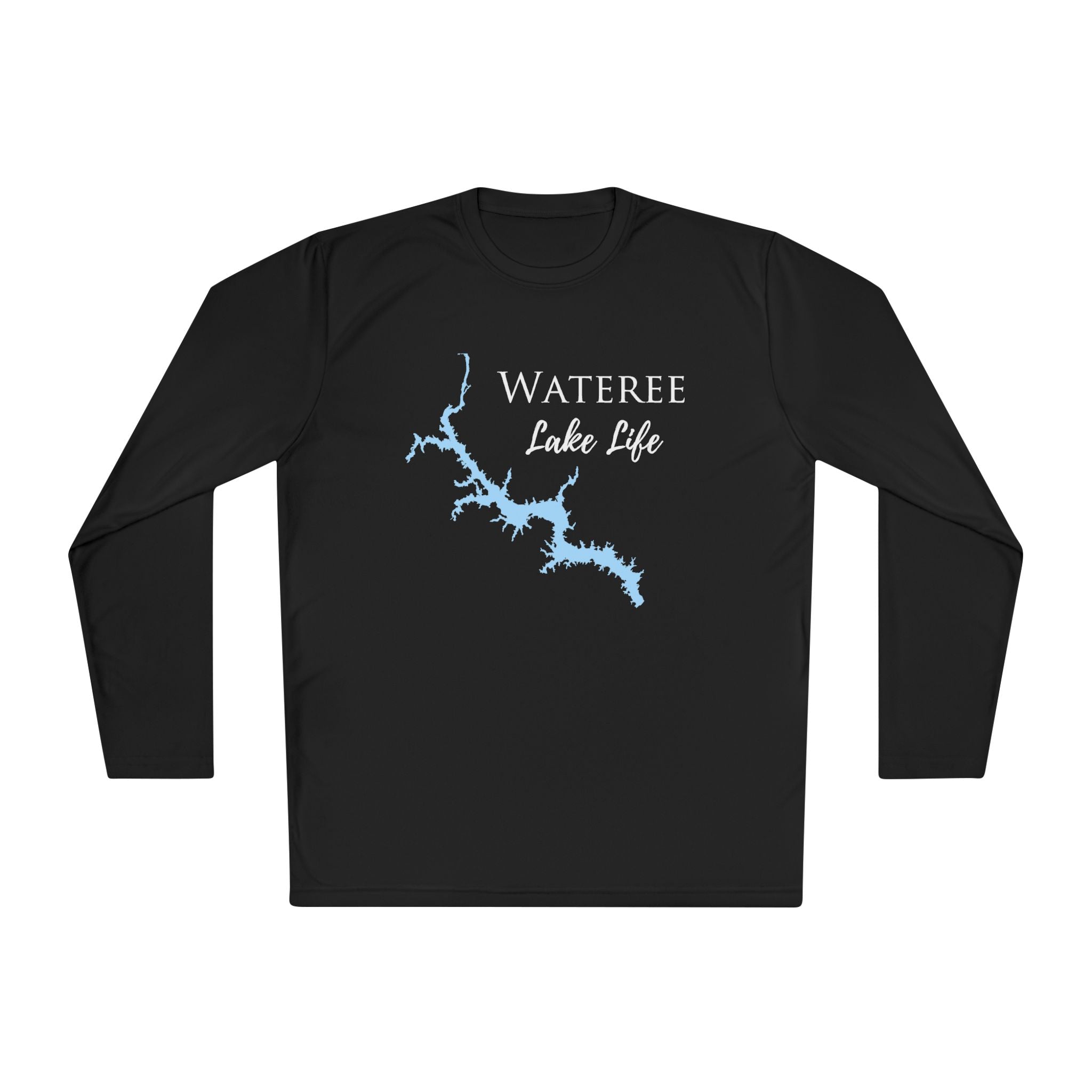 Wateree Lake Life Dri-fit Boating Shirt – Breathable Material – Men's Long Sleeve Moisture Wicking Tee – South Carolina Lake