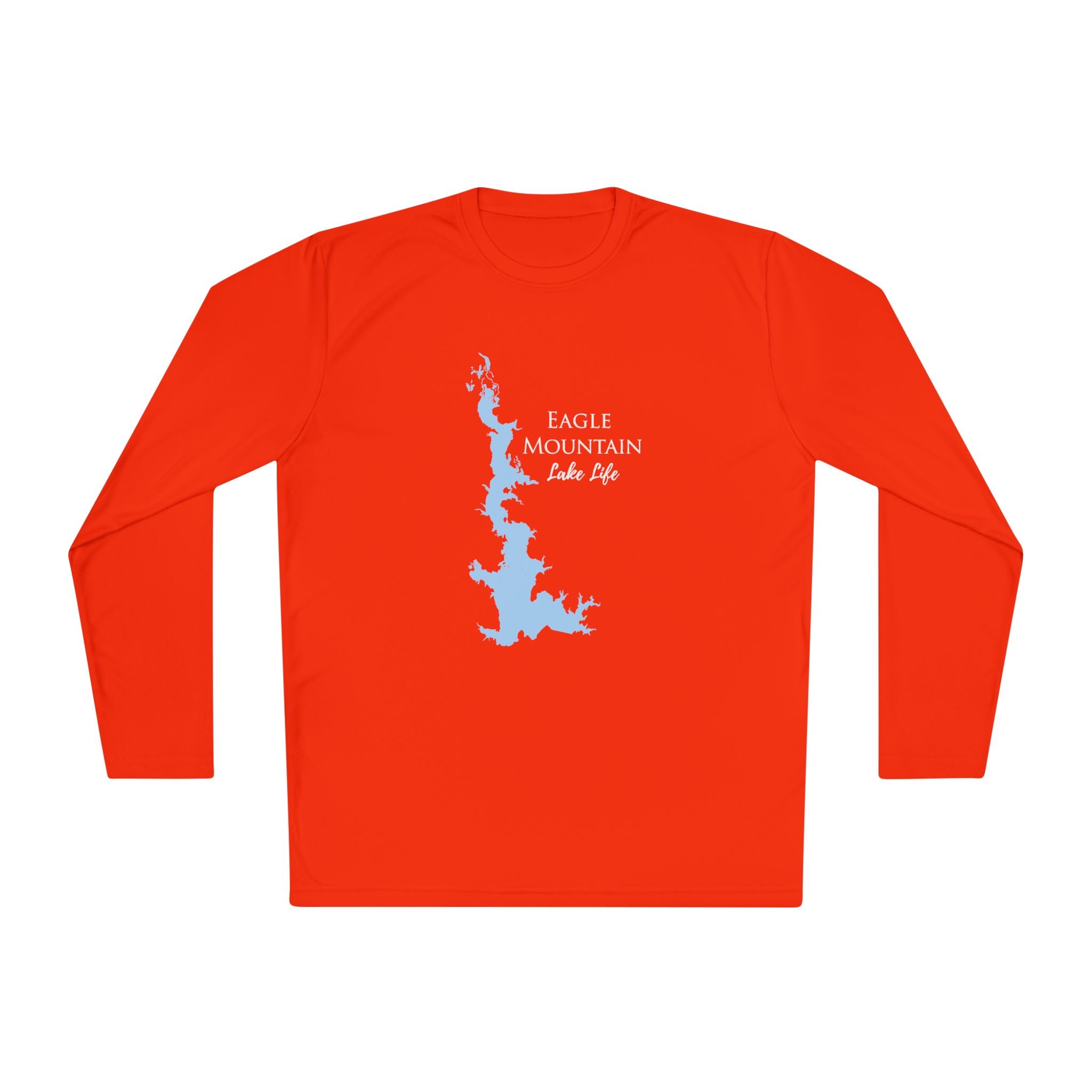 Eagle Mountain Lake Life Dri-fit Boating Shirt – Breathable Material – Men's Long Sleeve Moisture Wicking Tee – Texas Lake