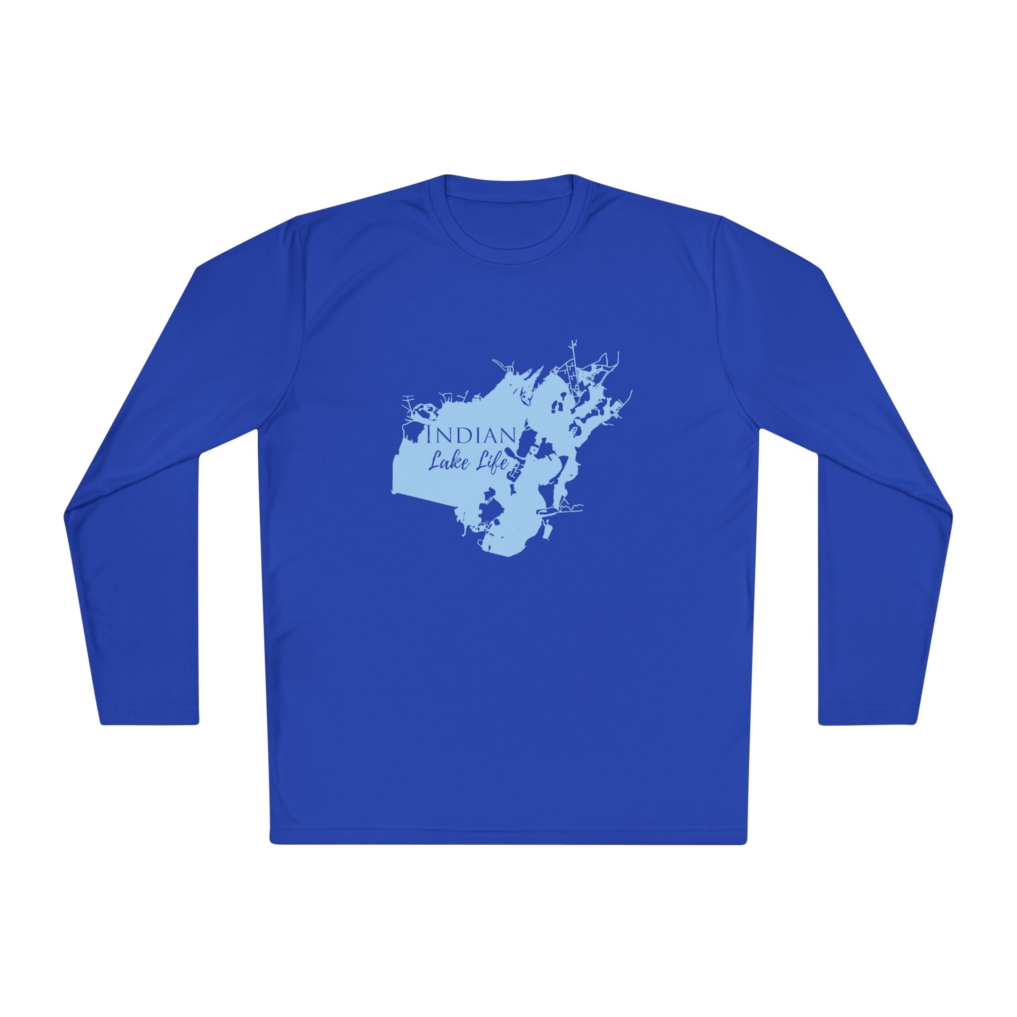 Indian Lake Life Dri-fit Boating Shirt – Breathable Material – Men's Long Sleeve Moisture Wicking Tee – Ohio Lake