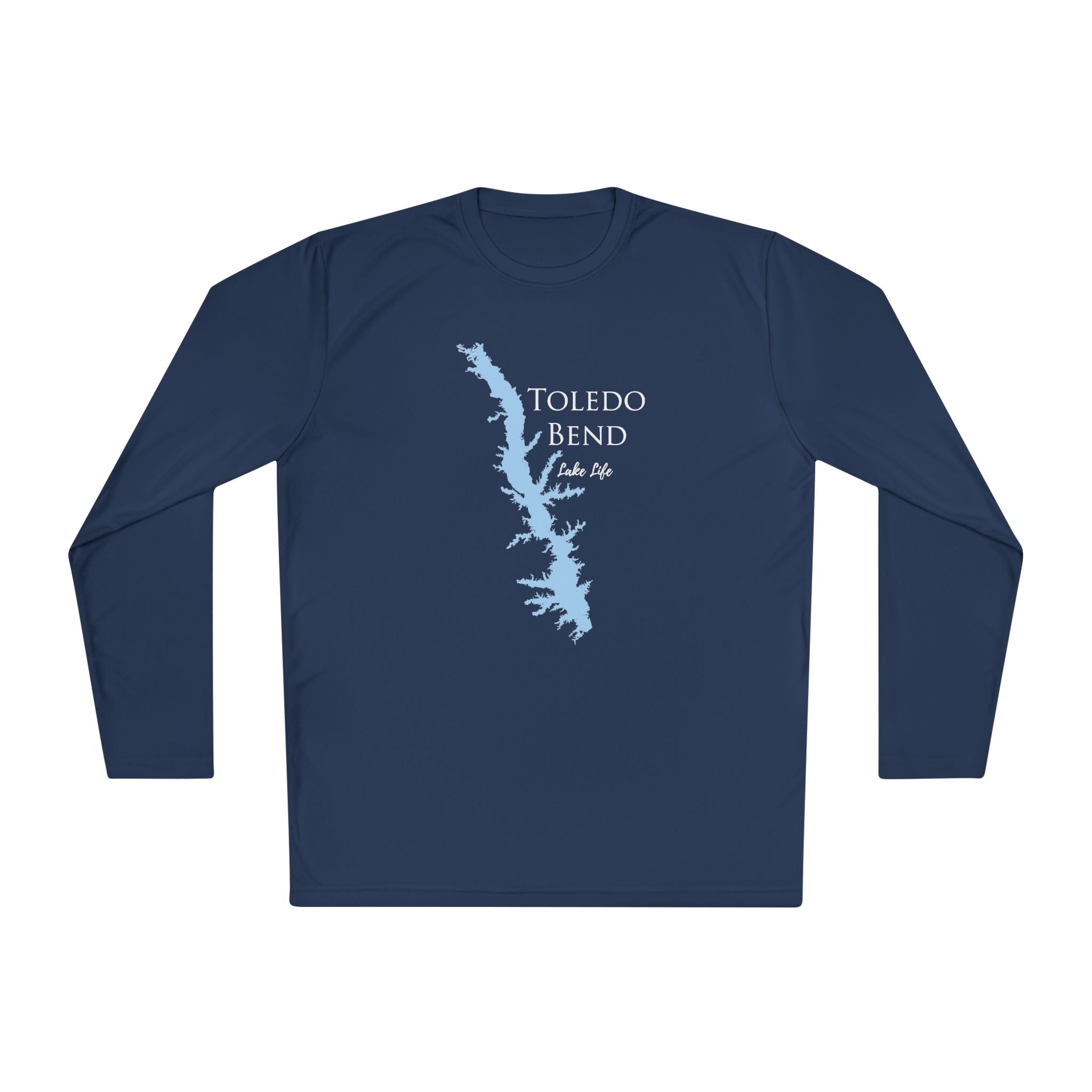 Toledo Bend Lake Life Dri-fit Boating Shirt – Breathable Material – Men's Long Sleeve Moisture Wicking Tee – Louisiana and Texas Lake