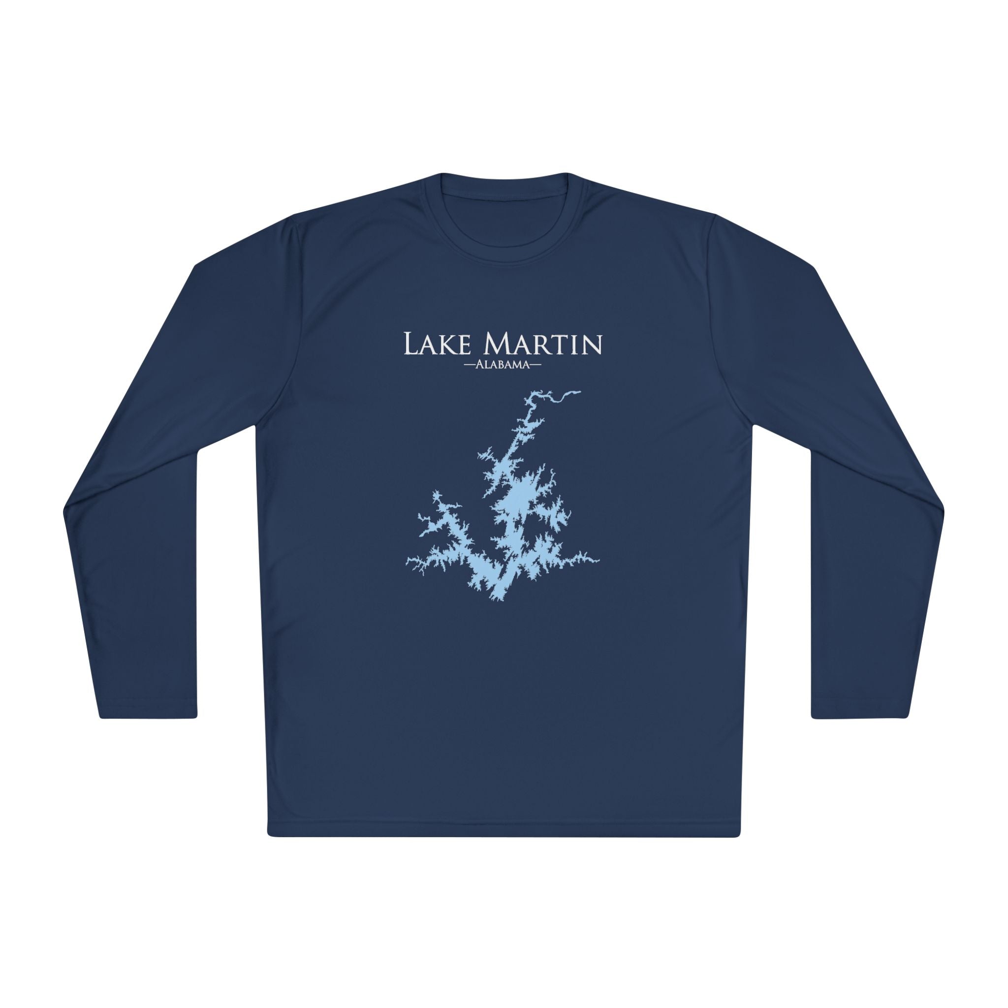 Lake Martin Dri-fit Boating Shirt – Breathable Material – Men's Long Sleeve Moisture Wicking Tee – Alabama Lake