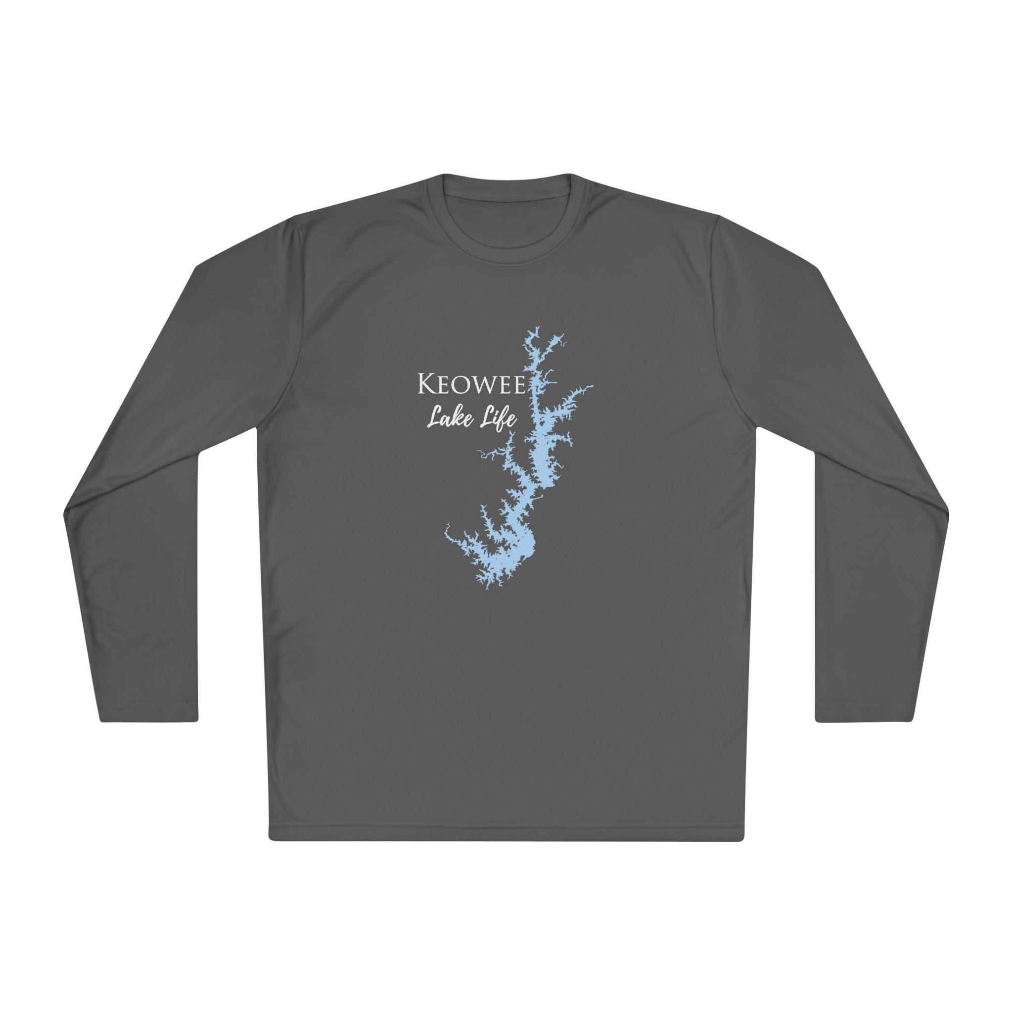 Keowee Lake Life Dri-fit Boating Shirt – Breathable Material – Men's Long Sleeve Moisture Wicking Tee – South Carolina Lake