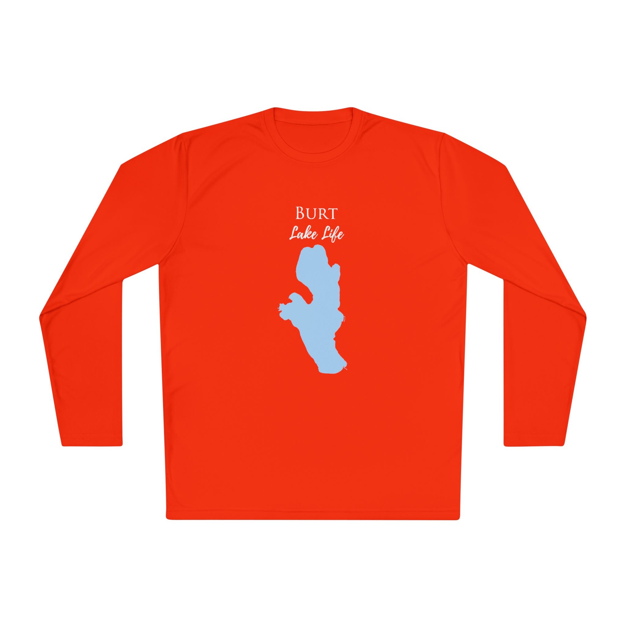 Burt Lake Life Dri-fit Boating Shirt – Breathable Material – Men's Long Sleeve Moisture Wicking Tee – Michigan Lake