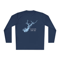 Lanier Lake Life Dri-fit Boating Shirt – Breathable Material – Men's Long Sleeve Moisture Wicking Tee – Georgia Lake