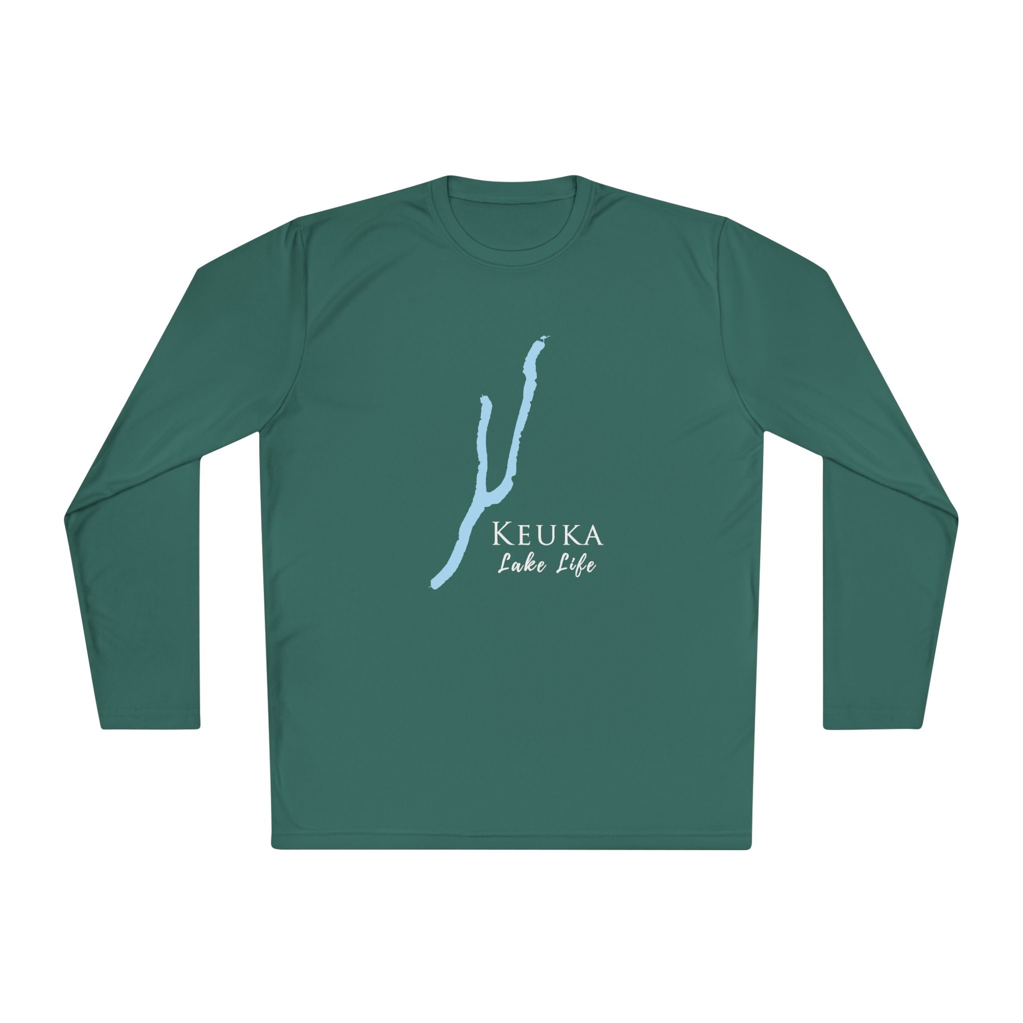 Keuka Lake Life Dri-fit Boating Shirt – Breathable Material – Men's Long Sleeve Moisture Wicking Tee – New York Lake