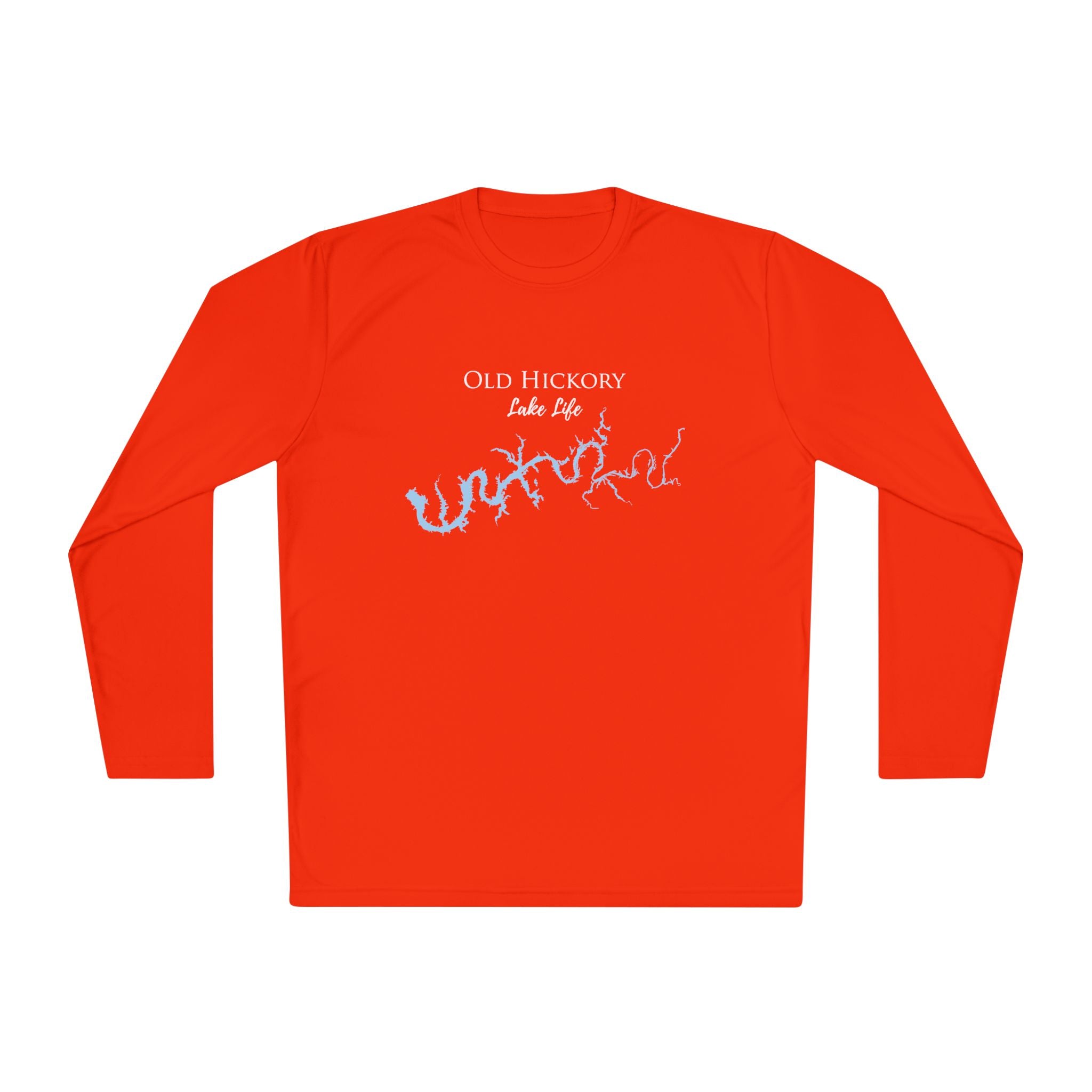 Old Hickory Lake Life Dri-fit Boating Shirt – Breathable Material – Men's Long Sleeve Moisture Wicking Tee – Tennessee Lake