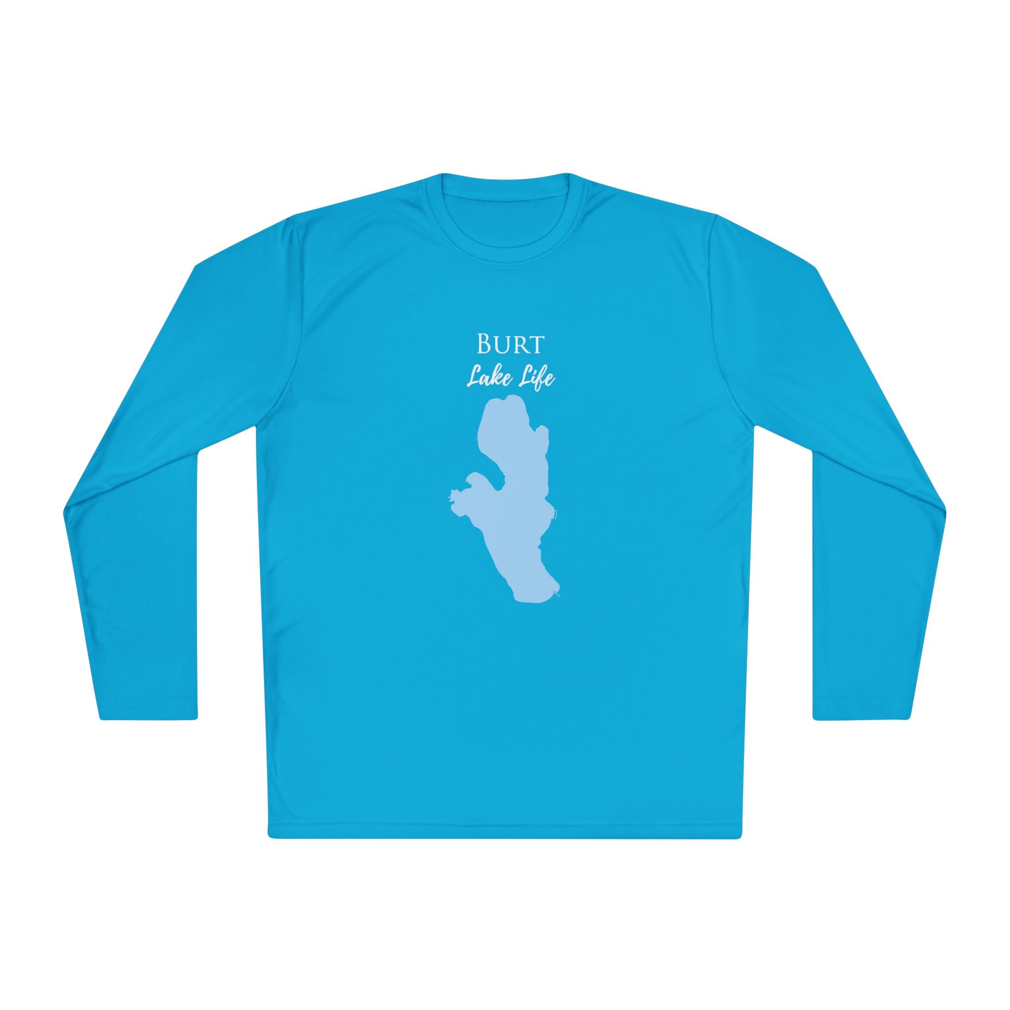 Burt Lake Life Dri-fit Boating Shirt – Breathable Material – Men's Long Sleeve Moisture Wicking Tee – Michigan Lake