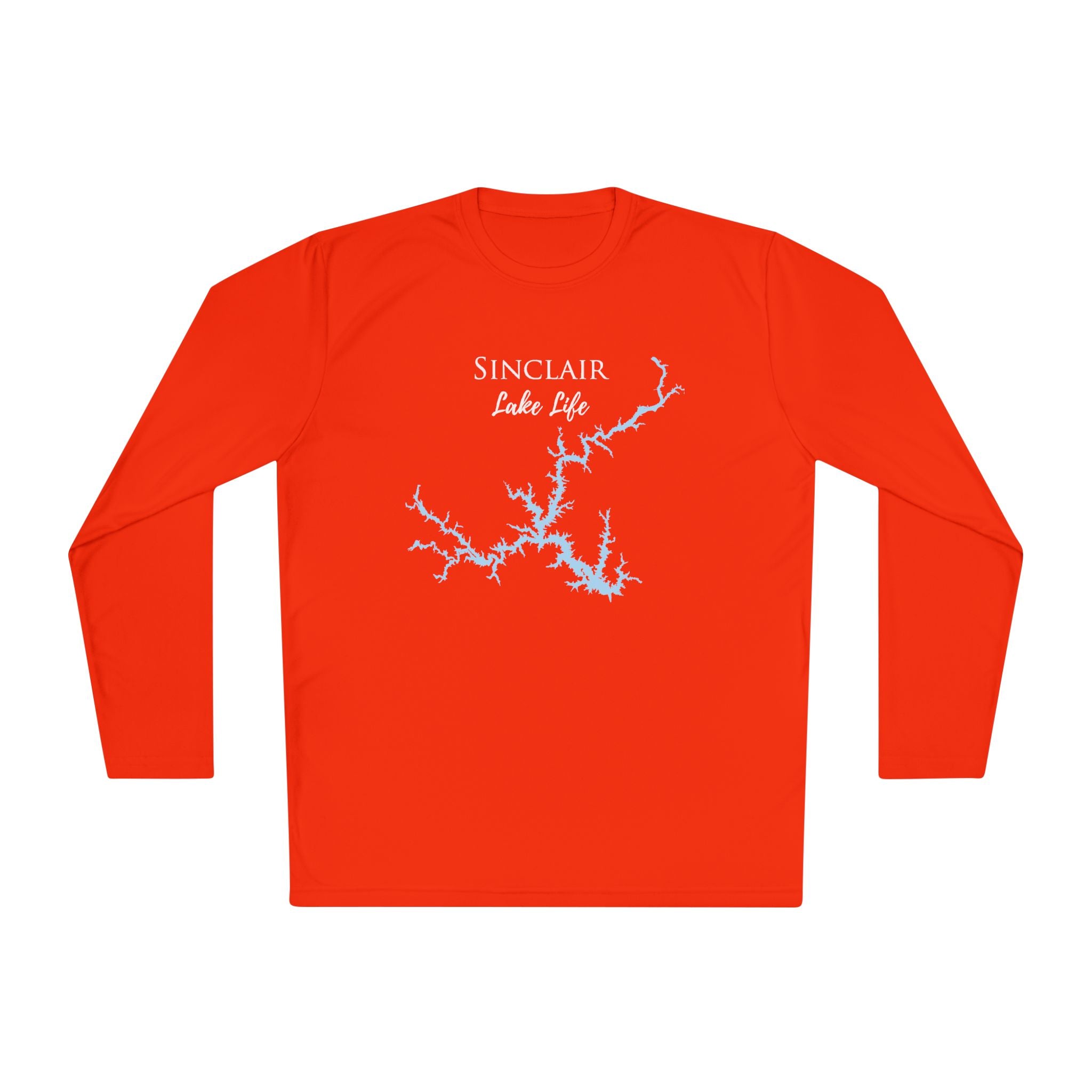 Sinclair Lake Life Dri-fit Boating Shirt – Breathable Material – Men's Long Sleeve Moisture Wicking Tee – Georgia Lake