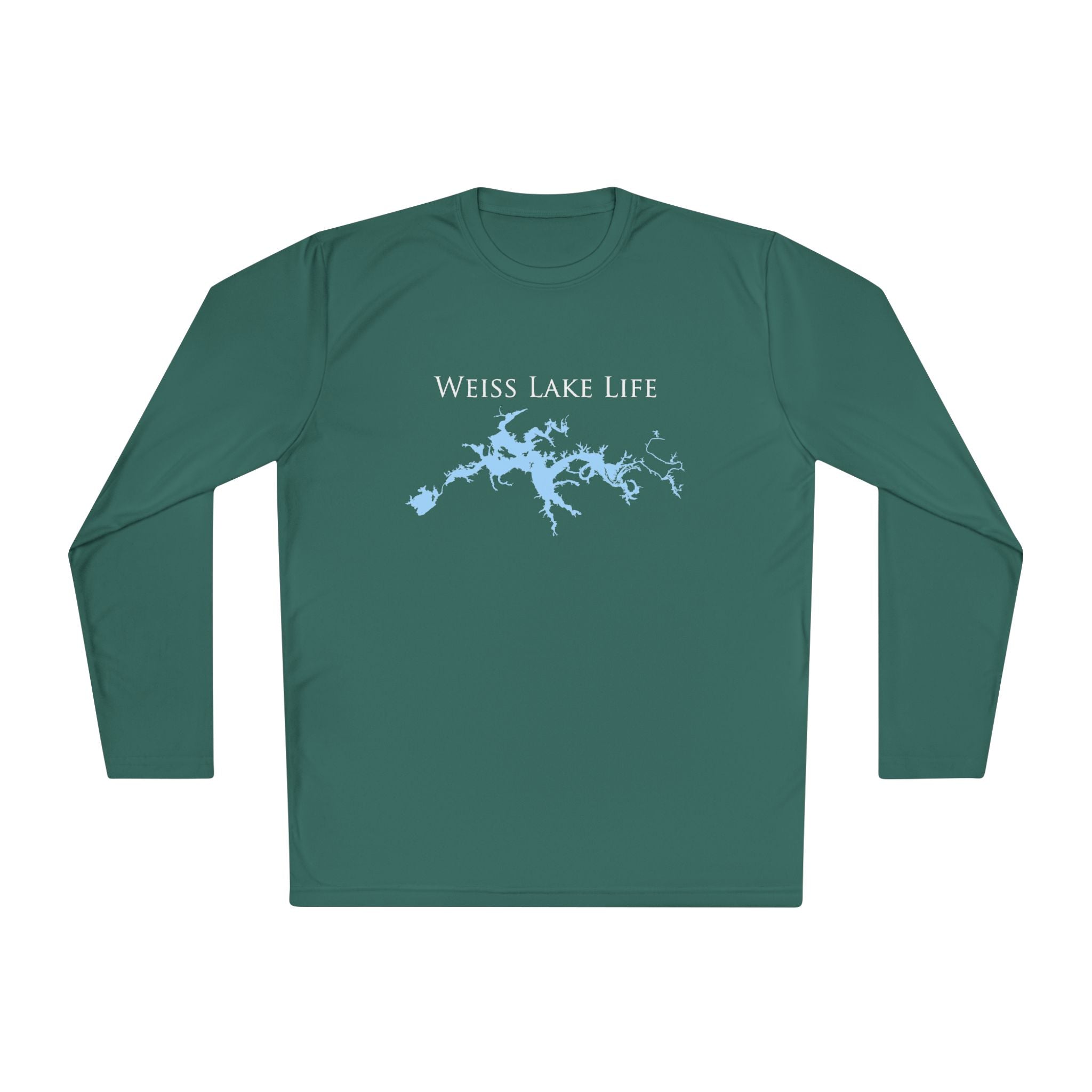 Weiss Lake Life Dri-fit Boating Shirt – Breathable Material – Men's Long Sleeve Moisture Wicking Tee – Georgia and Alabama Lake