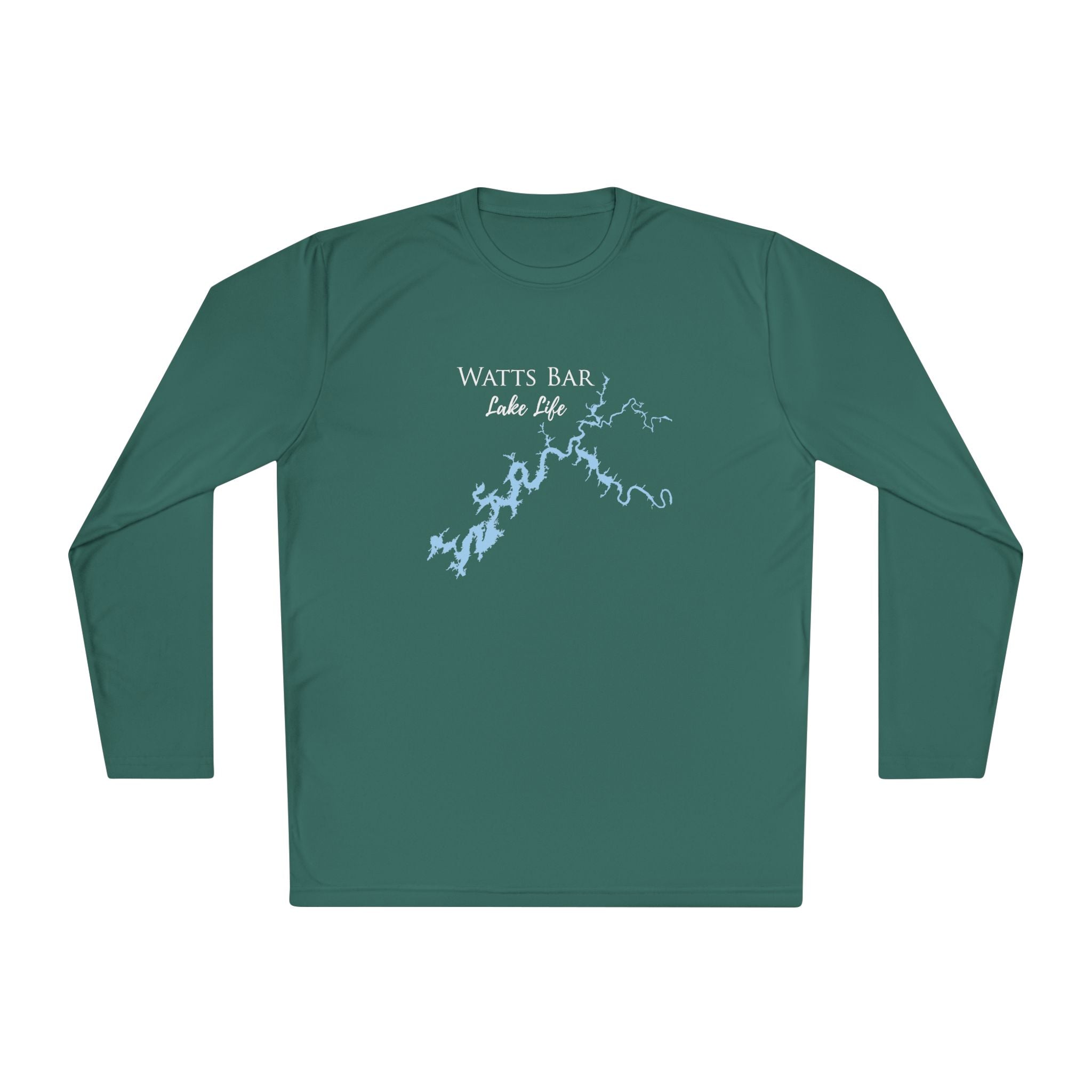 Watts Bar Lake Life Dri-fit Boating Shirt – Breathable Material – Men's Long Sleeve Moisture Wicking Tee – Tennessee Lake