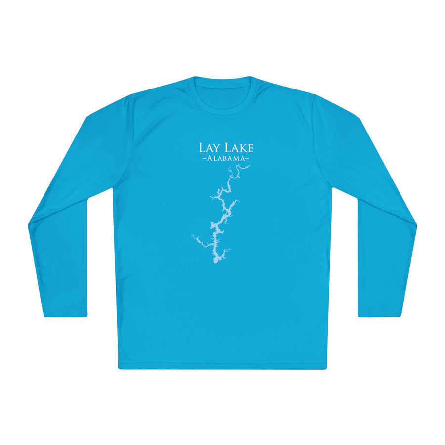 Lay Lake Alabama Dri-fit Boating Shirt – Breathable Material – Men's Long Sleeve Moisture Wicking Tee – Alabama Lake