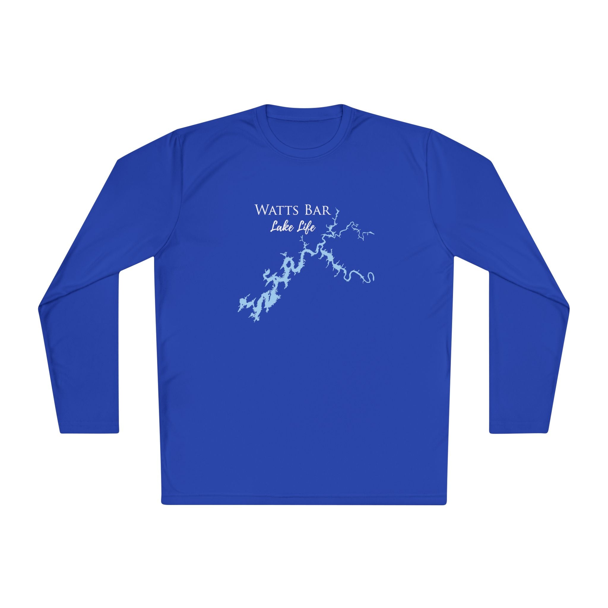 Watts Bar Lake Life Dri-fit Boating Shirt – Breathable Material – Men's Long Sleeve Moisture Wicking Tee – Tennessee Lake