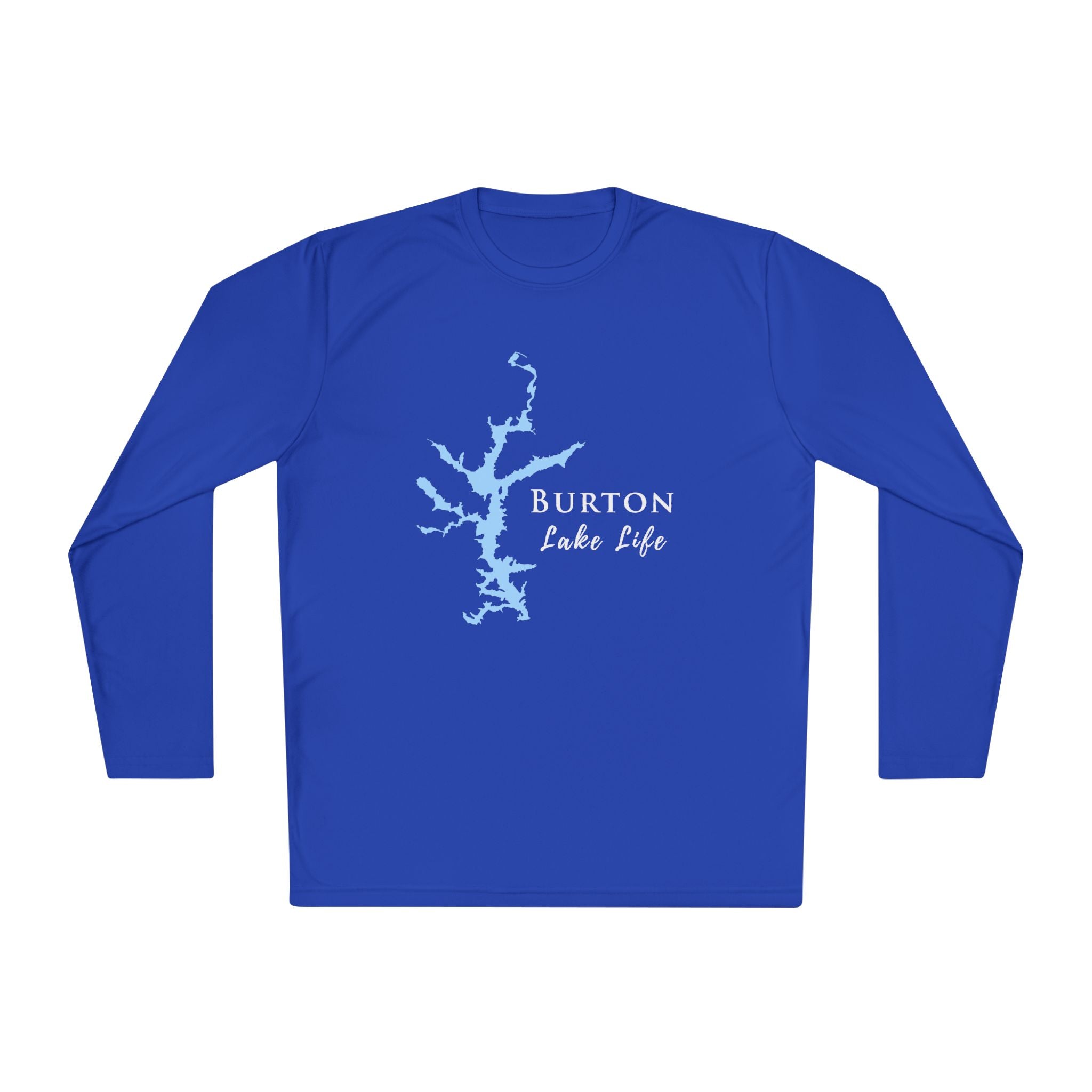 Burton Lake Life Dri-fit Boating Shirt – Breathable Material – Men's Long Sleeve Moisture Wicking Tee – Georgia Lake