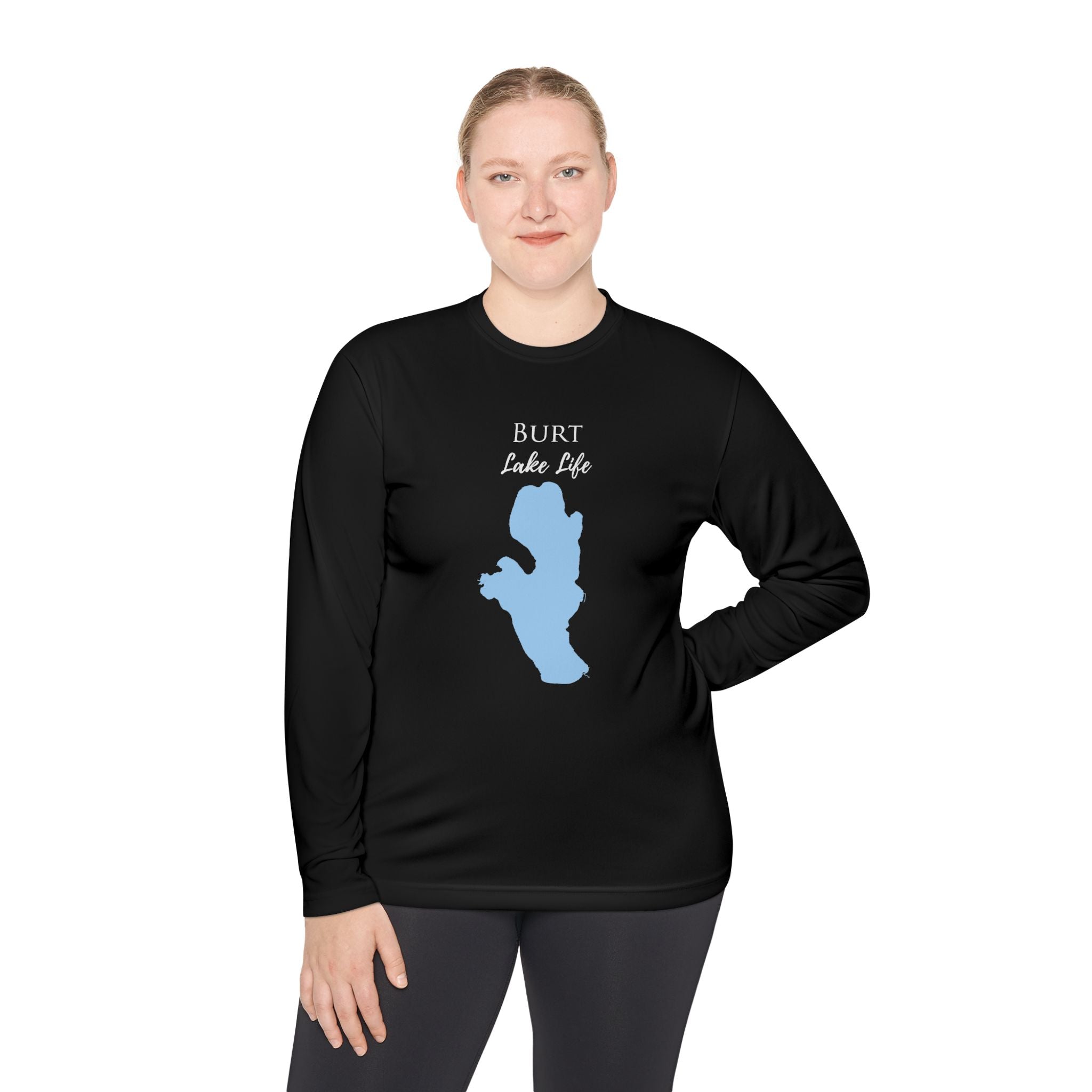 Burt Lake Life Dri-fit Boating Shirt – Breathable Material – Men's Long Sleeve Moisture Wicking Tee – Michigan Lake