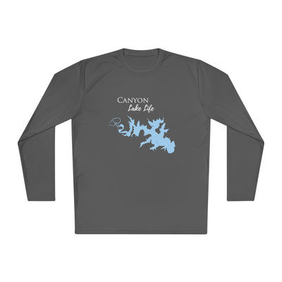 Canyon Lake Life Dri-fit Boating Shirt – Breathable Material – Men's Long Sleeve Moisture Wicking Tee – Texas Lake