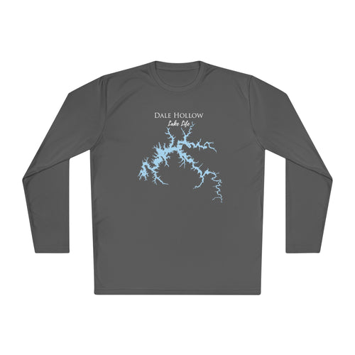 Dale Hollow Lake Life Dri-fit Boating Shirt – Breathable Material – Men's Long Sleeve Moisture Wicking Tee – Tennessee Lake