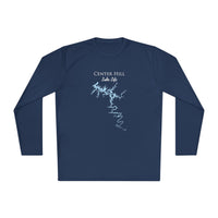 Center Hill Lake Life Dri-fit Boating Shirt – Breathable Material – Men's Long Sleeve Moisture Wicking Tee – Tennessee Lake