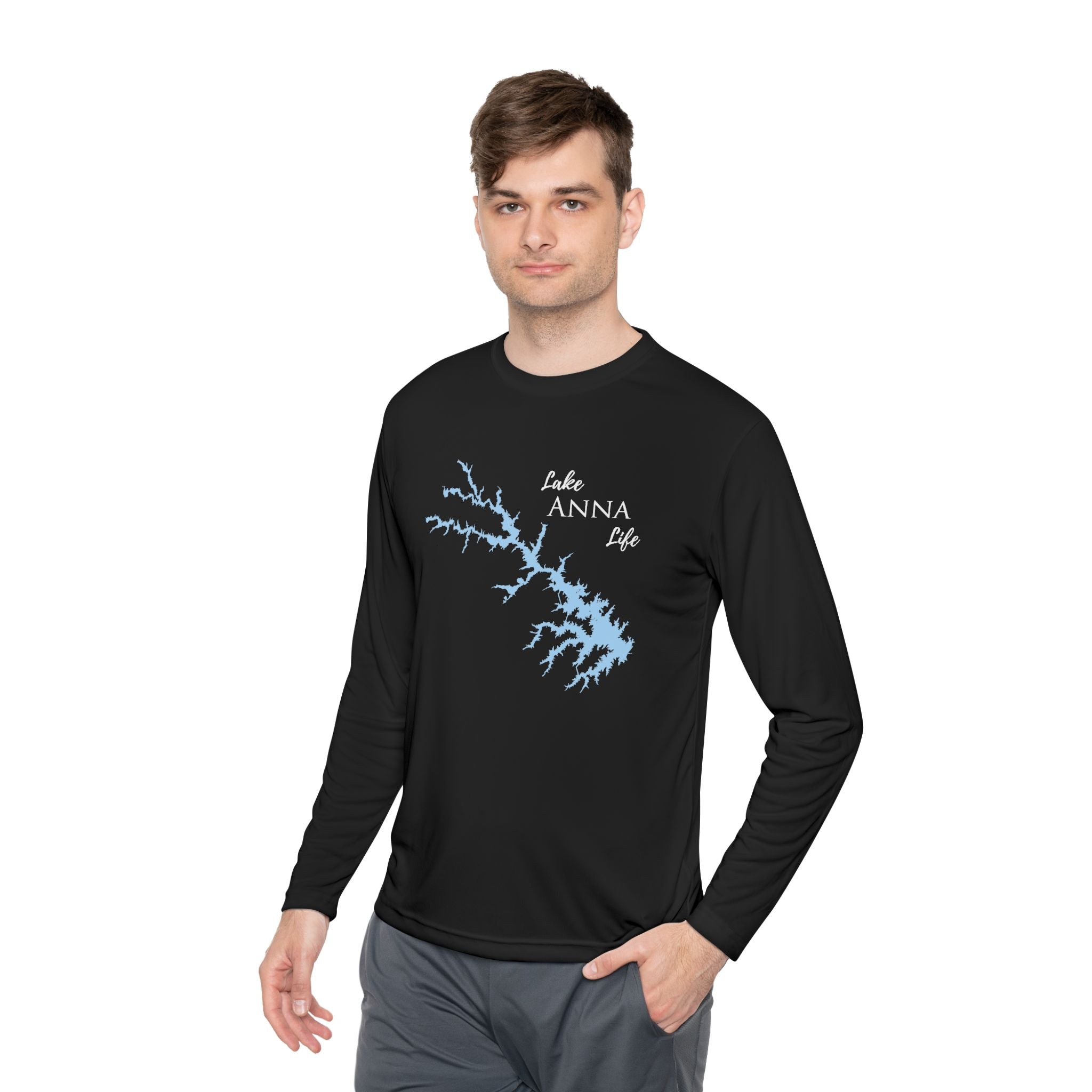 Lake Anna Life Dri-fit Boating Shirt – Breathable Material – Men's Long Sleeve Moisture Wicking Tee – Virginia Lake