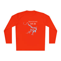 Keystone Lake Life Dri-fit Boating Shirt – Breathable Material – Men's Long Sleeve Moisture Wicking Tee – Oklahoma Lake