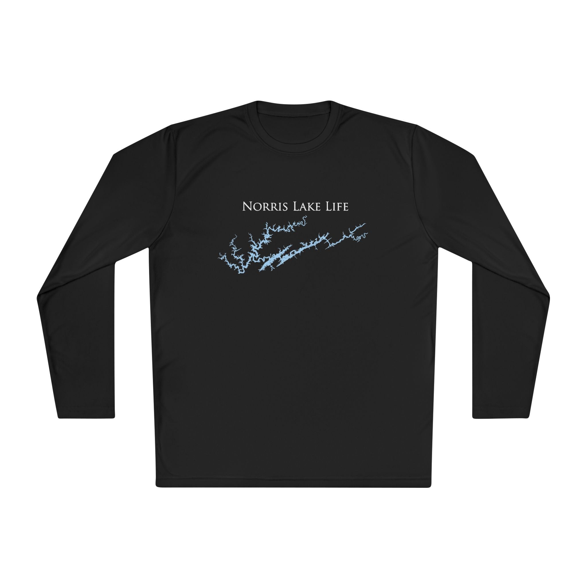 Norris Lake Life Dri-fit Boating Shirt – Breathable Material – Men's Long Sleeve Moisture Wicking Tee – Tennessee Lake