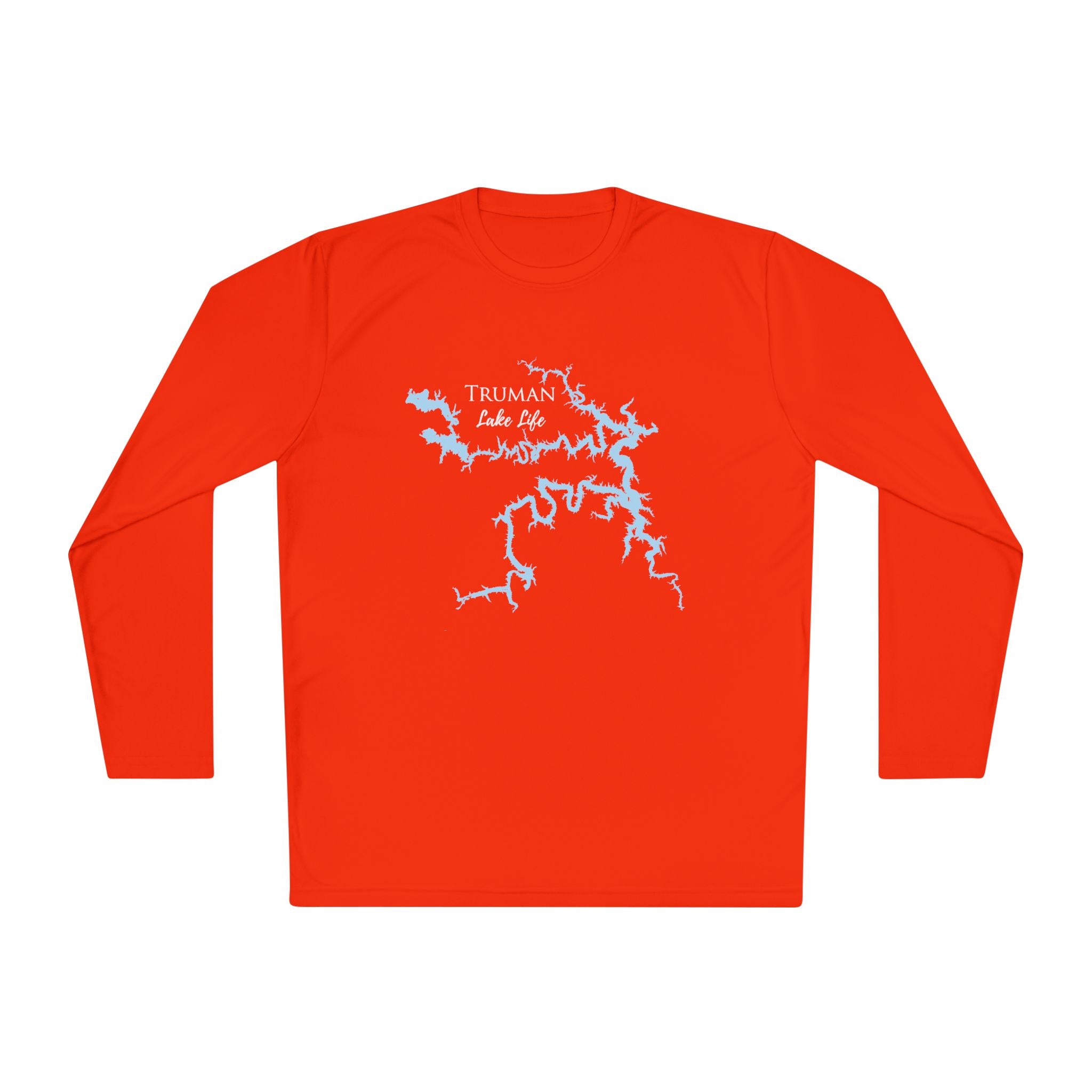 Truman Lake Life Dri-fit Boating Shirt – Breathable Material – Men's Long Sleeve Moisture Wicking Tee – Missouri Lake