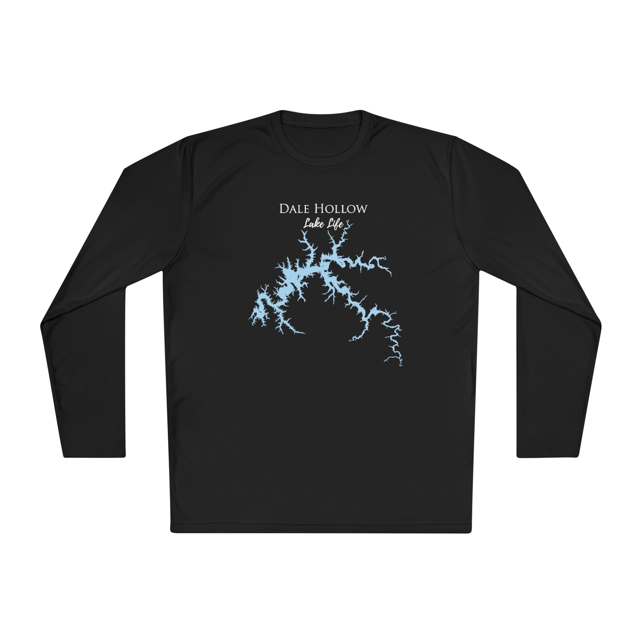 Dale Hollow Lake Life Dri-fit Boating Shirt – Breathable Material – Men's Long Sleeve Moisture Wicking Tee – Tennessee Lake