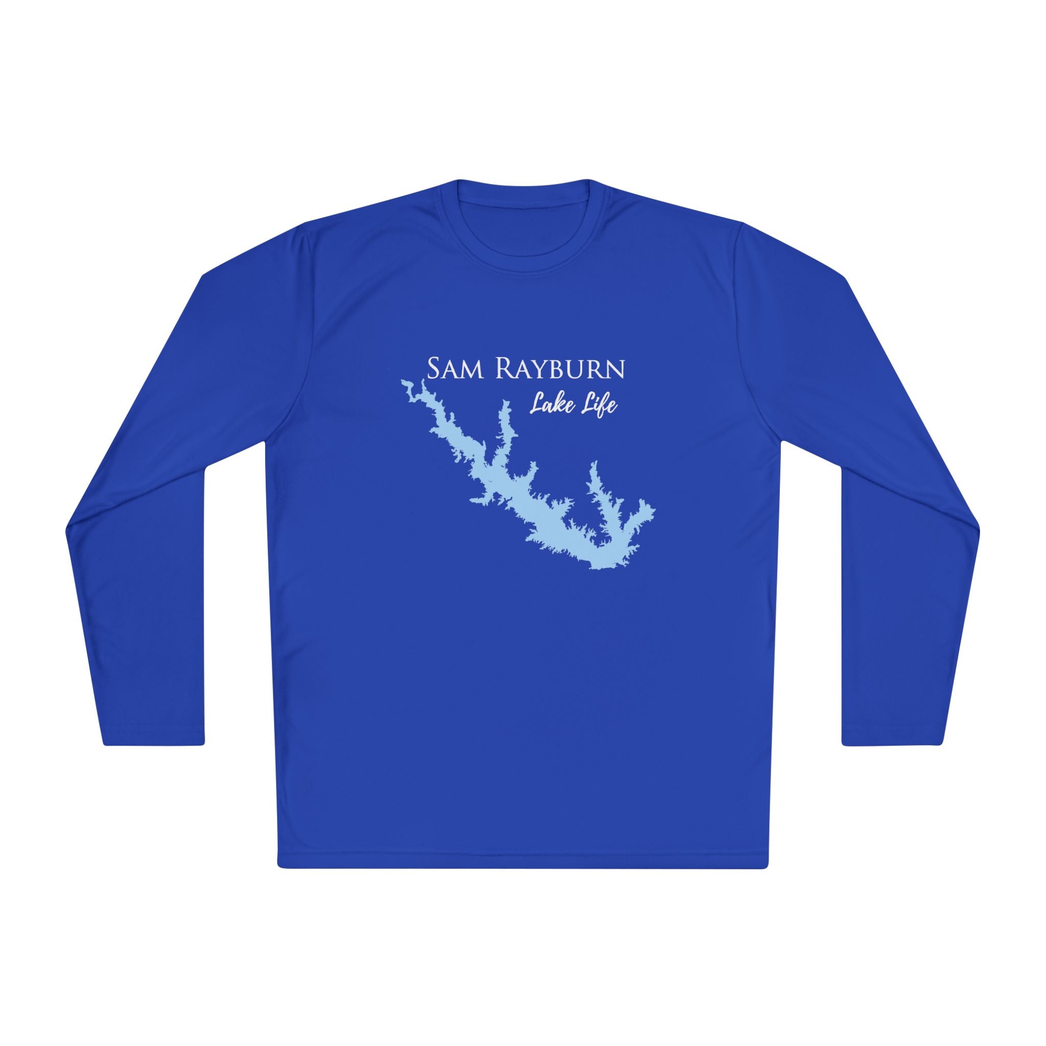 Sam Rayburn Lake Life Dri-fit Boating Shirt – Breathable Material – Men's Long Sleeve Moisture Wicking Tee – Texas Lake
