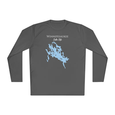 Winnipesaukee Lake Life Dri-fit Boating Shirt – Breathable Material – Men's Long Sleeve Moisture Wicking Tee – New Hampshire Lake