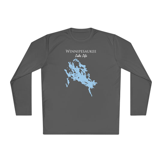 Winnipesaukee Lake Life Dri-fit Boating Shirt – Breathable Material – Men's Long Sleeve Moisture Wicking Tee – New Hampshire Lake