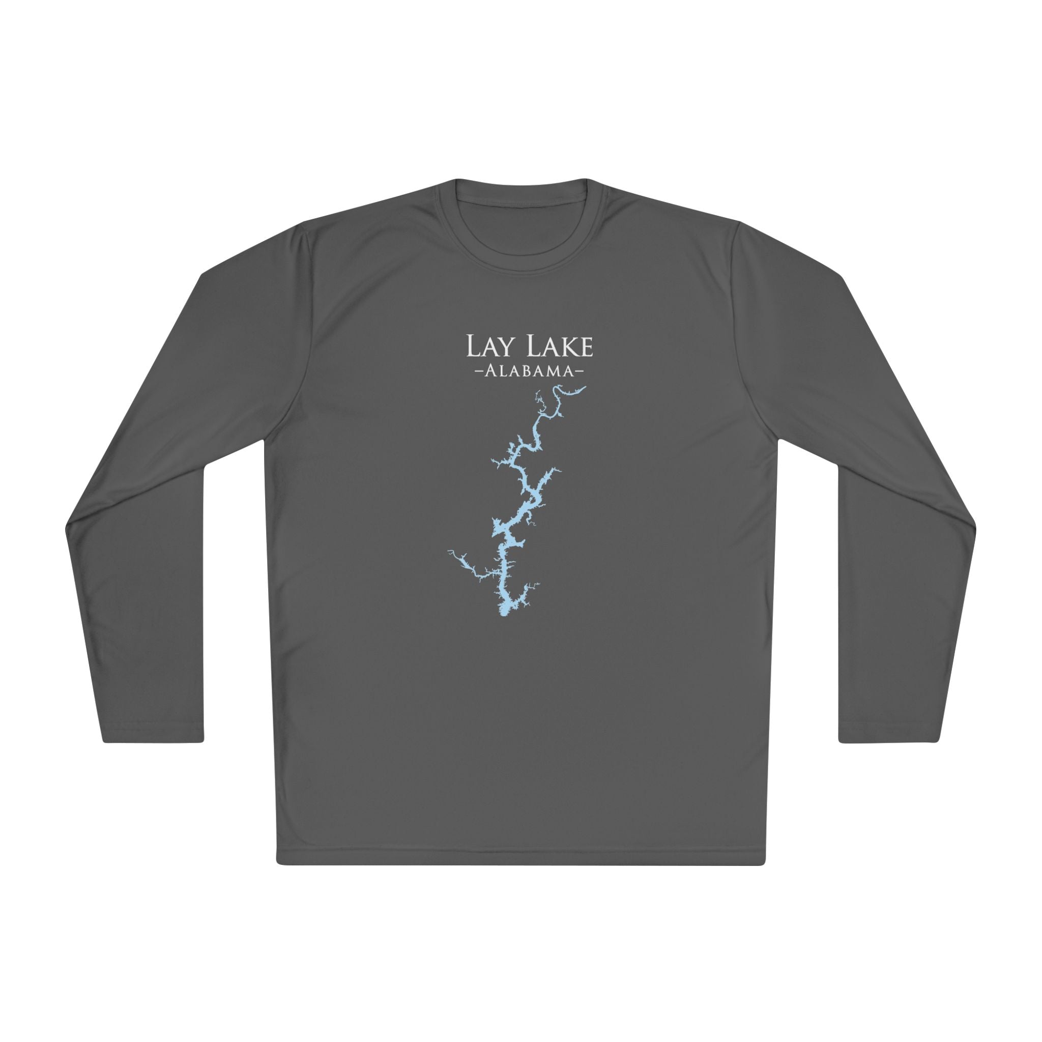 Lay Lake Alabama Dri-fit Boating Shirt – Breathable Material – Men's Long Sleeve Moisture Wicking Tee – Alabama Lake