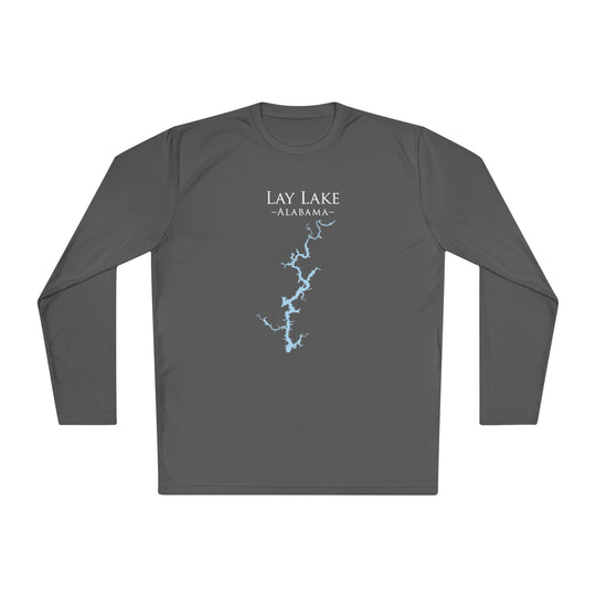 Lay Lake Alabama Dri-fit Boating Shirt – Breathable Material – Men's Long Sleeve Moisture Wicking Tee – Alabama Lake