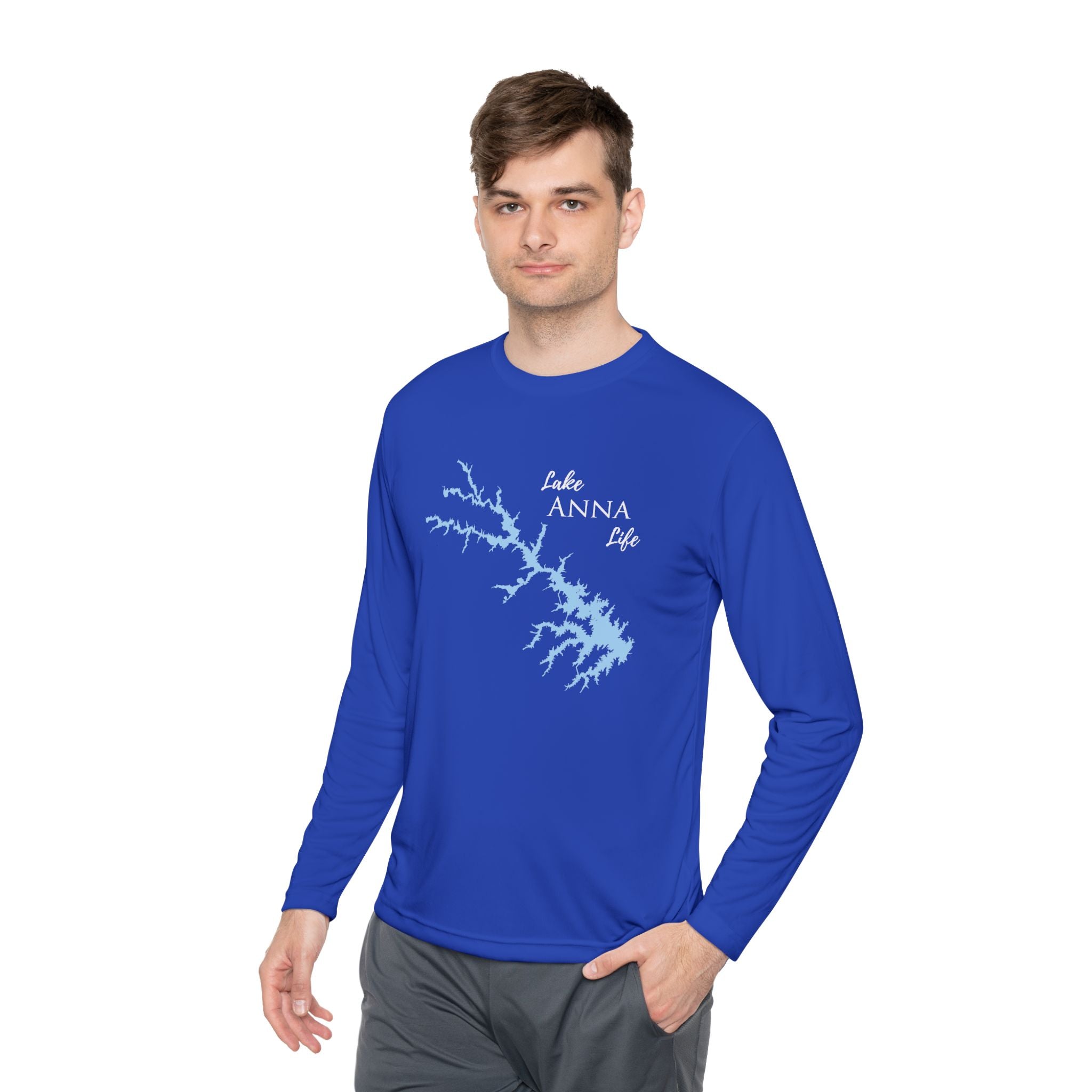 Lake Anna Life Dri-fit Boating Shirt – Breathable Material – Men's Long Sleeve Moisture Wicking Tee – Virginia Lake