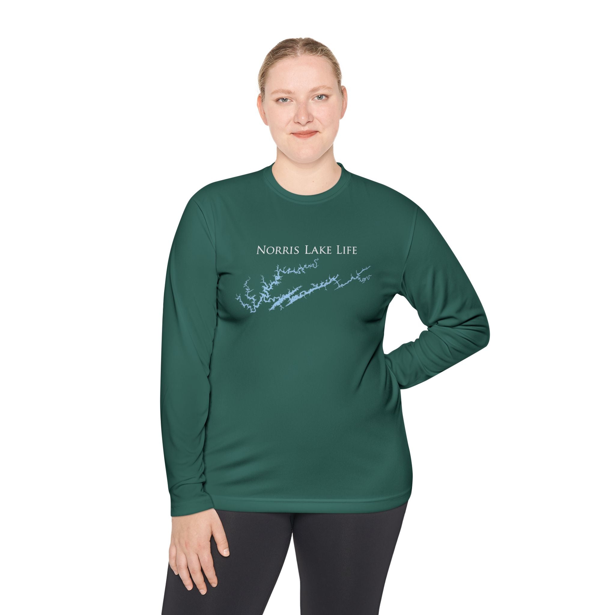 Norris Lake Life Dri-fit Boating Shirt – Breathable Material – Men's Long Sleeve Moisture Wicking Tee – Tennessee Lake