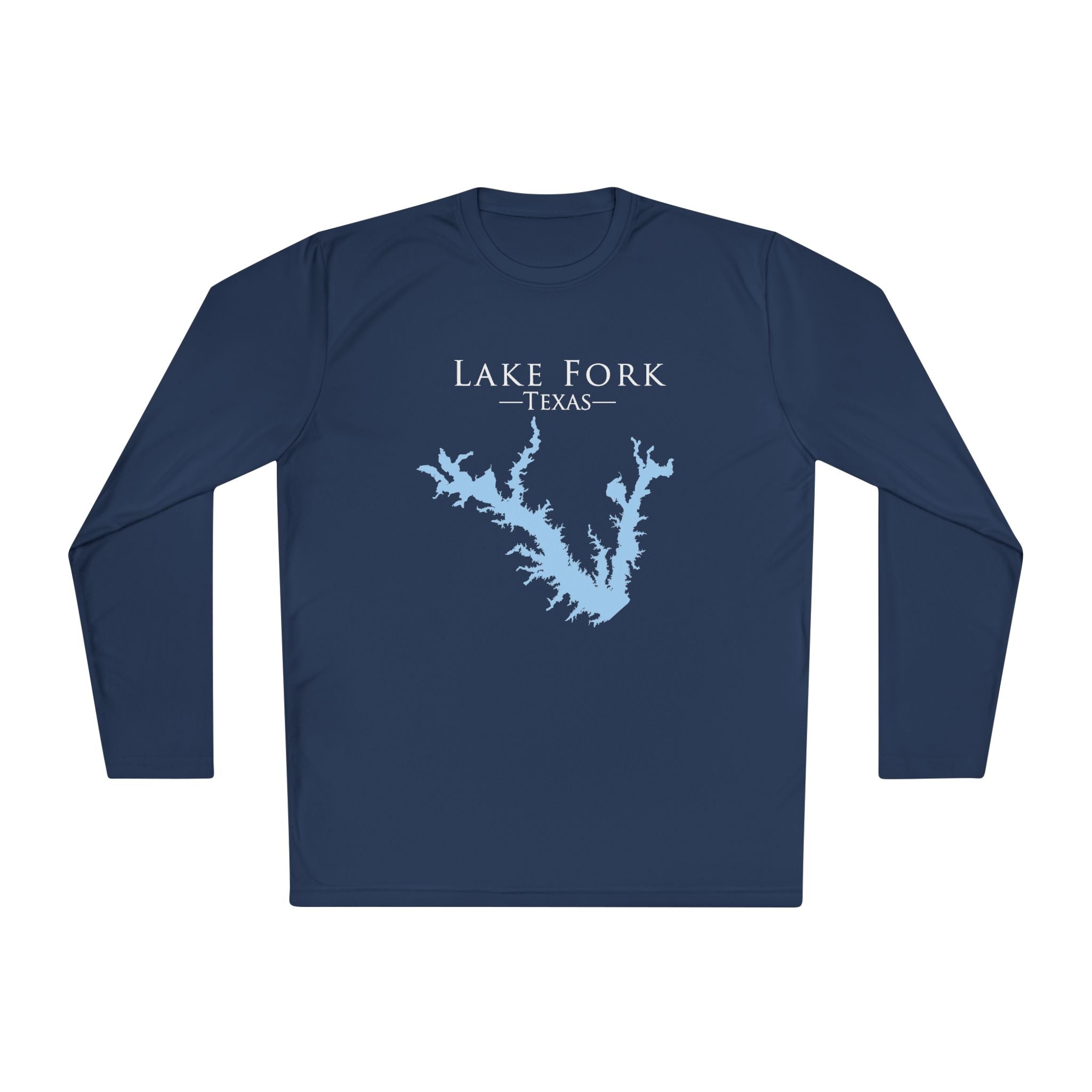 Lake Fork Texas Dri-fit Boating Shirt – Breathable Material – Men's Long Sleeve Moisture Wicking Tee – Texas Lake