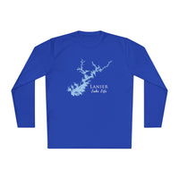 Lanier Lake Life Dri-fit Boating Shirt – Breathable Material – Men's Long Sleeve Moisture Wicking Tee – Georgia Lake