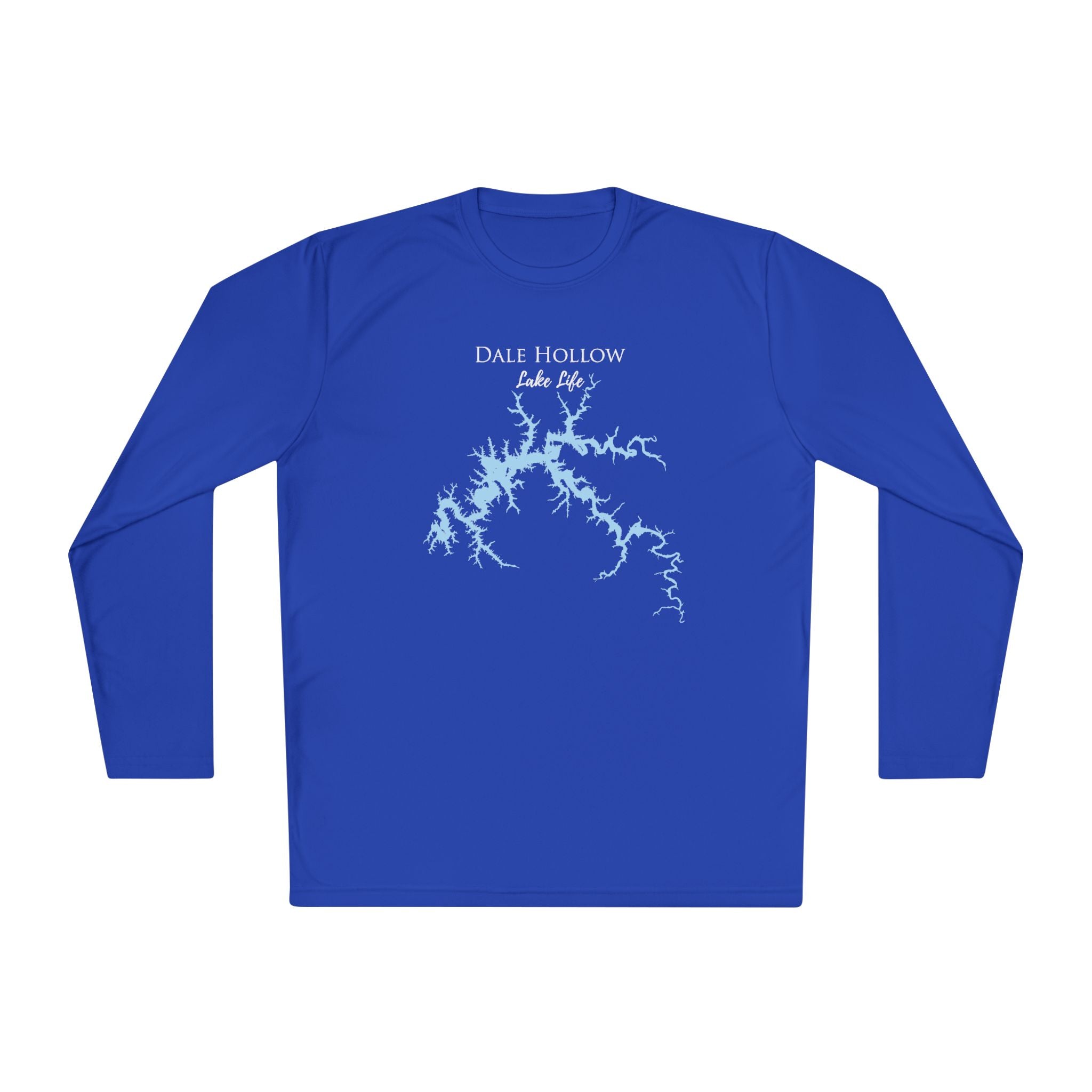 Dale Hollow Lake Life Dri-fit Boating Shirt – Breathable Material – Men's Long Sleeve Moisture Wicking Tee – Tennessee Lake