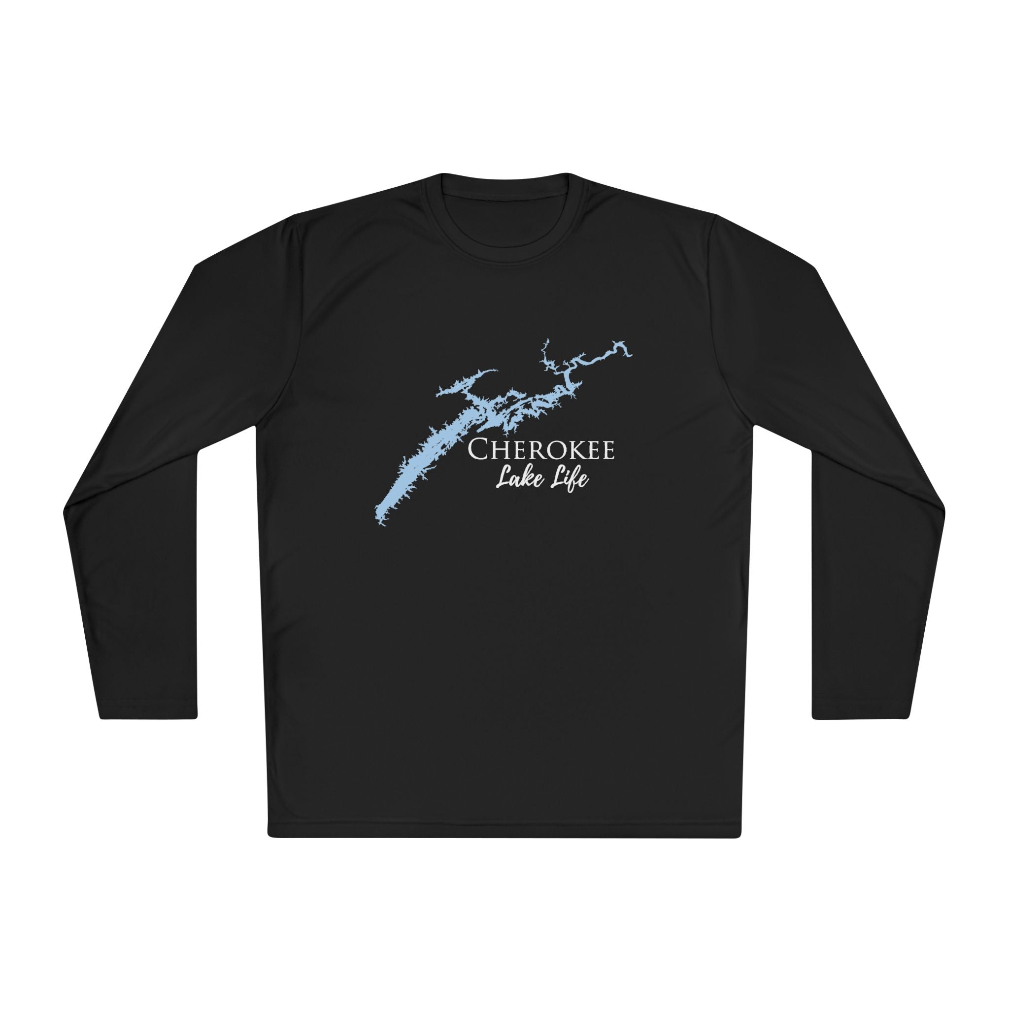 Cherokee Lake Life Dri-fit Boating Shirt – Breathable Material – Men's Long Sleeve Moisture Wicking Tee – Tennessee Lake