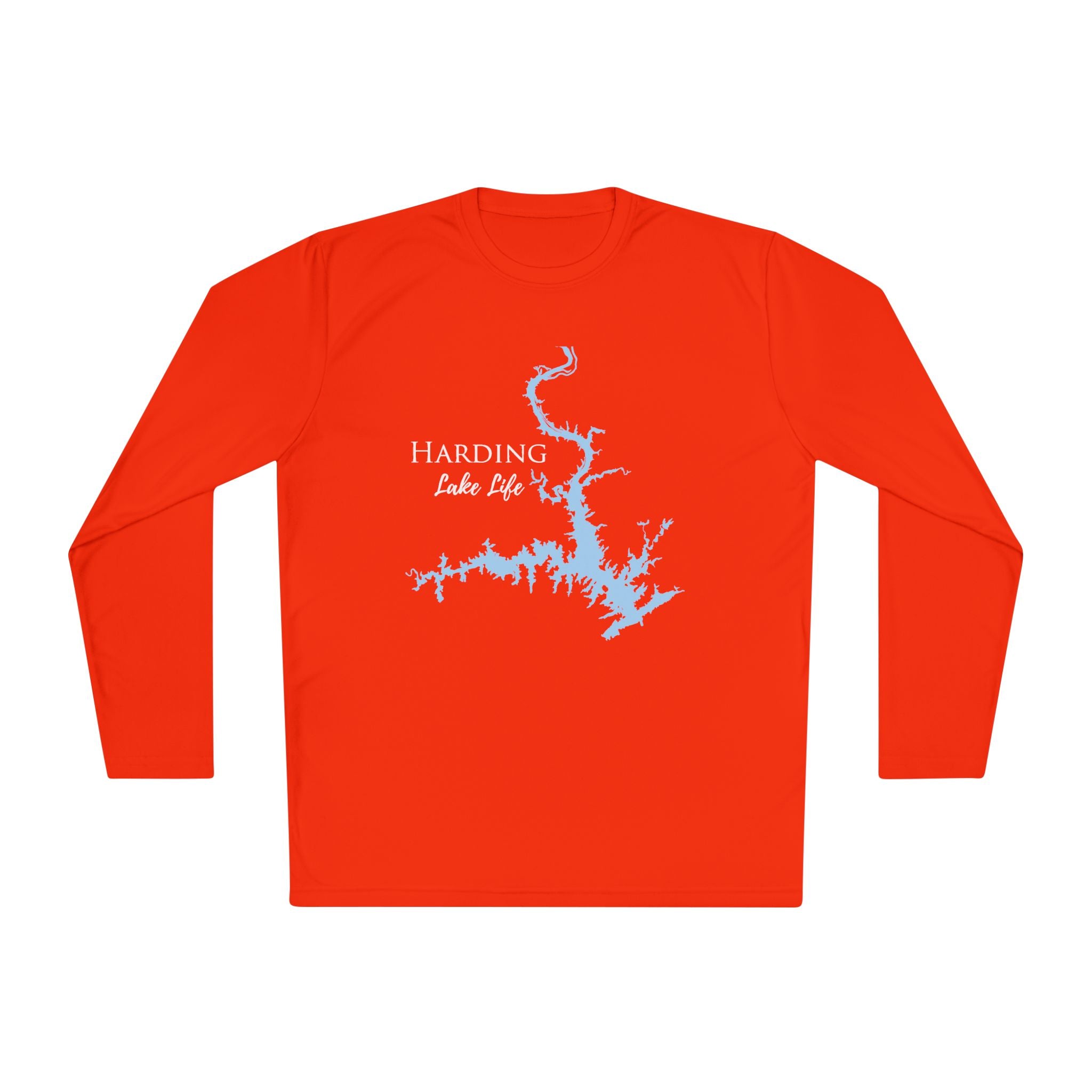 Harding Lake Life Dri-fit Boating Shirt – Breathable Material – Men's Long Sleeve Moisture Wicking Tee – Georgia Lake