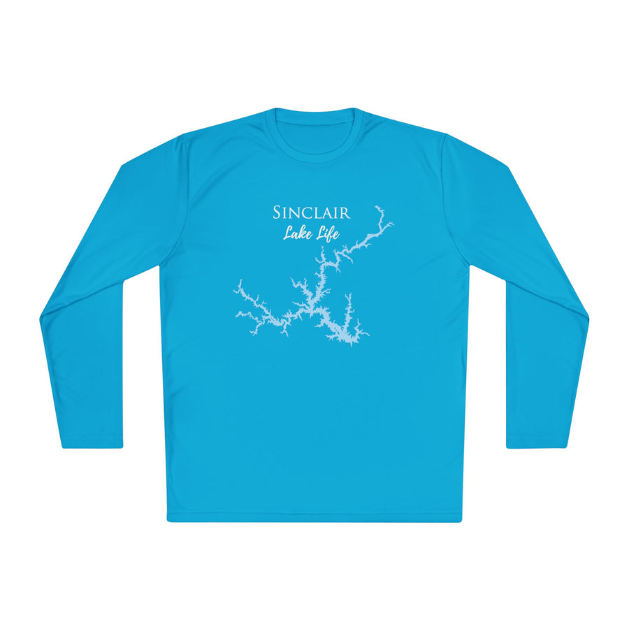 Sinclair Lake Life Dri-fit Boating Shirt – Breathable Material – Men's Long Sleeve Moisture Wicking Tee – Georgia Lake