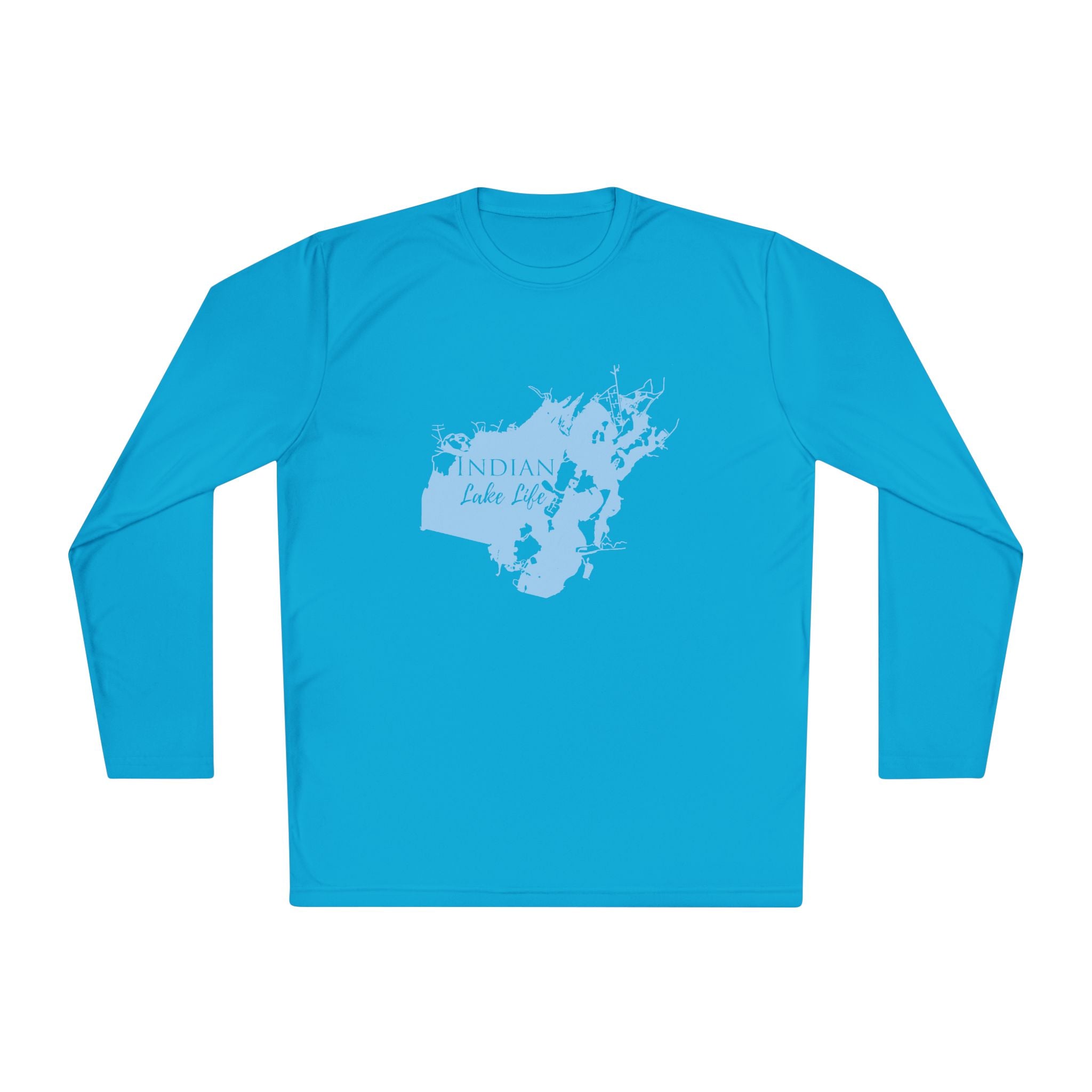 Indian Lake Life Dri-fit Boating Shirt – Breathable Material – Men's Long Sleeve Moisture Wicking Tee – Ohio Lake