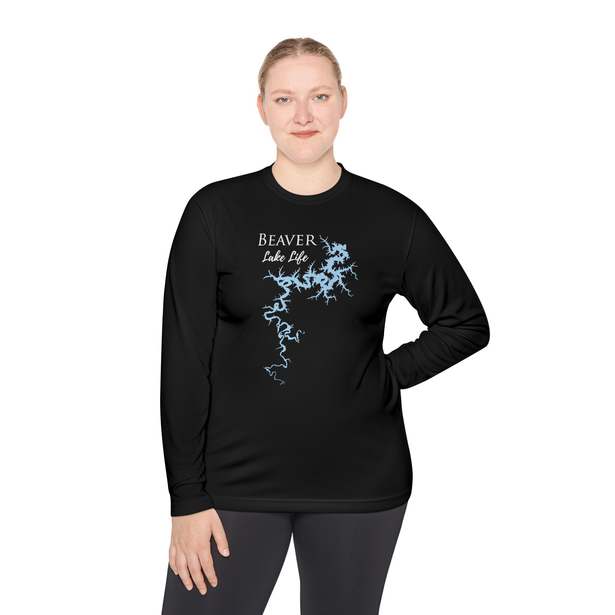 Beaver Lake Life Dri-fit Boating Shirt – Breathable Material – Men's Long Sleeve Moisture Wicking Tee – Arkansas Lake