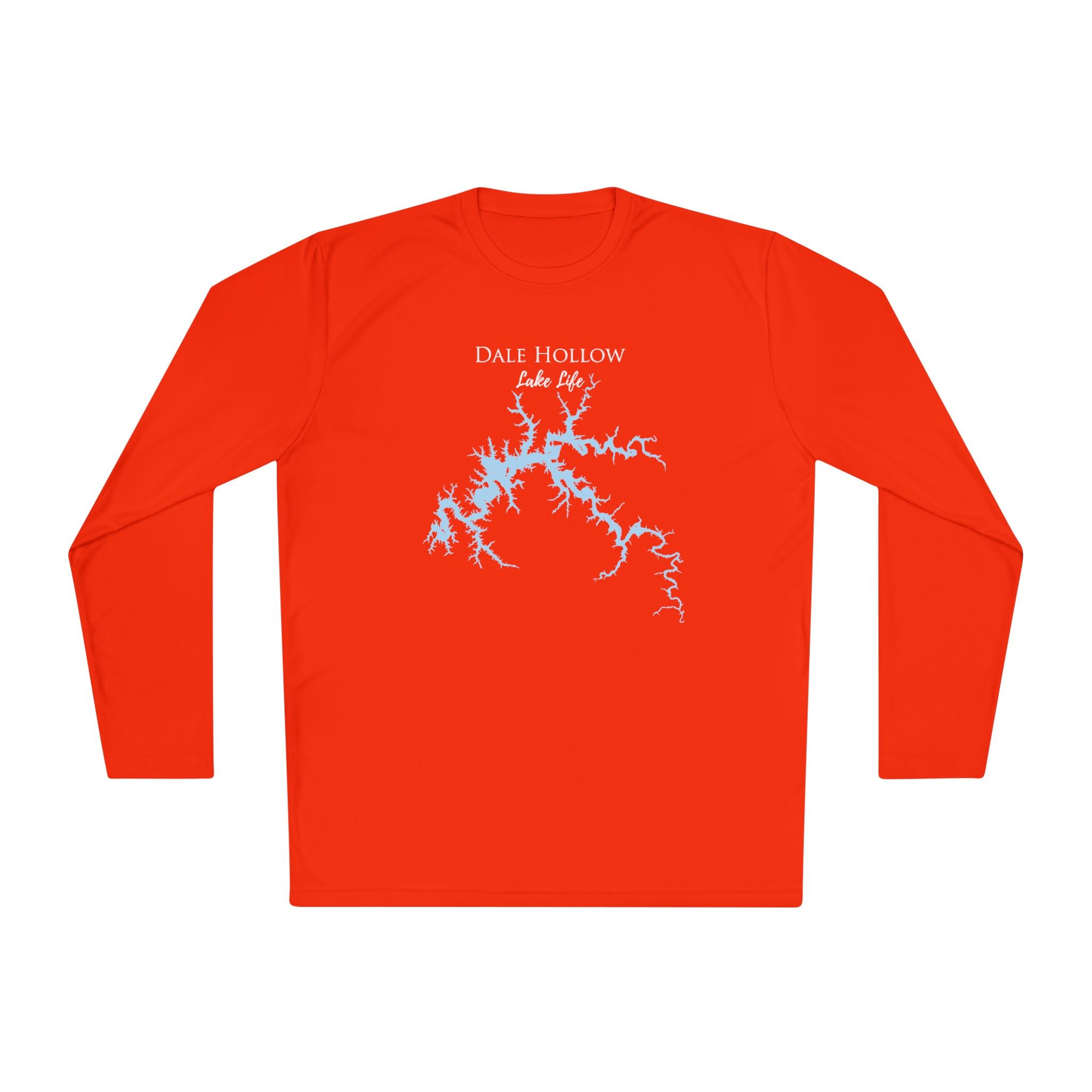 Dale Hollow Lake Life Dri-fit Boating Shirt – Breathable Material – Men's Long Sleeve Moisture Wicking Tee – Tennessee Lake