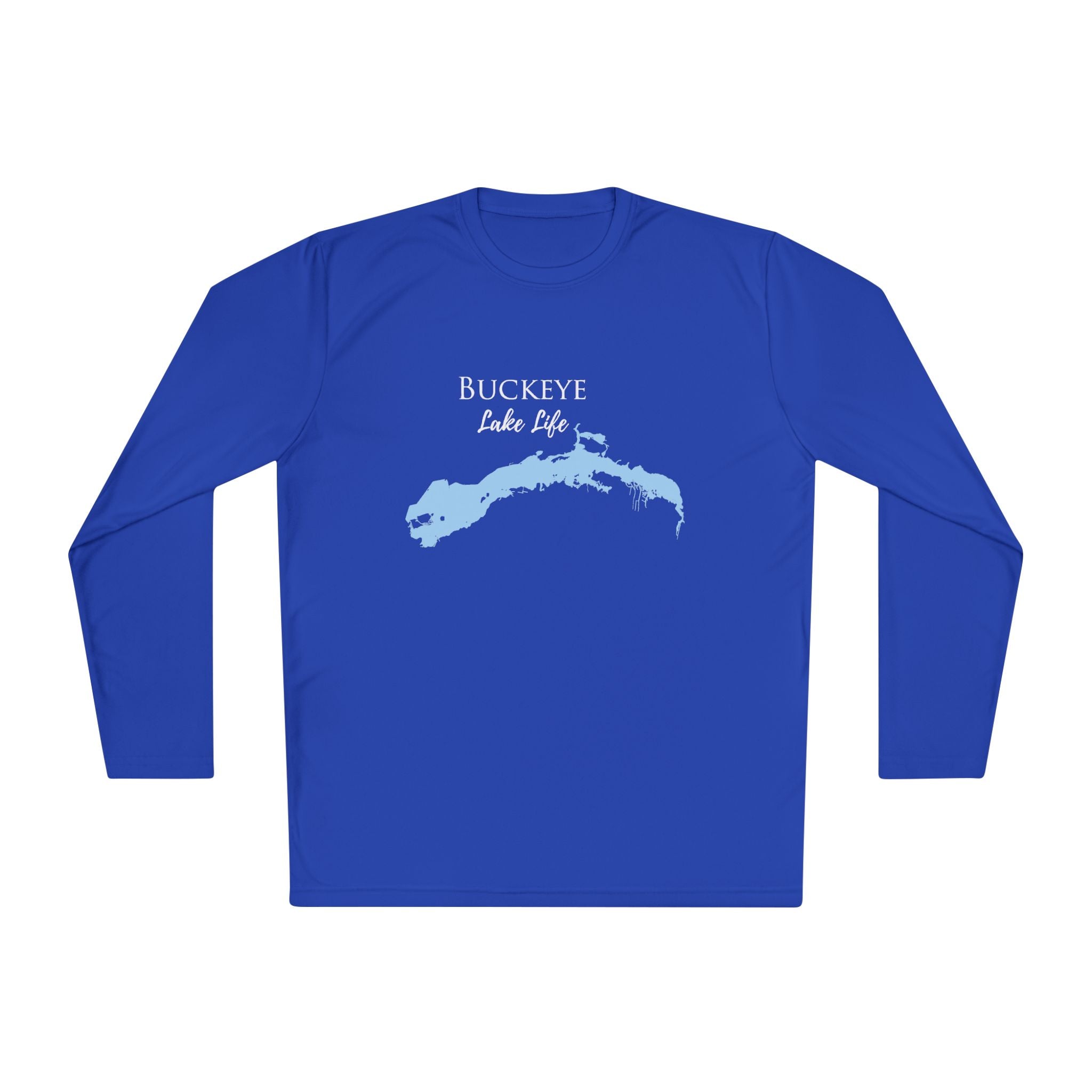 Buckeye Lake Life Dri-fit Boating Shirt – Breathable Material – Men's Long Sleeve Moisture Wicking Tee – Ohio Lake