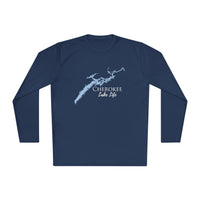 Cherokee Lake Life Dri-fit Boating Shirt – Breathable Material – Men's Long Sleeve Moisture Wicking Tee – Tennessee Lake