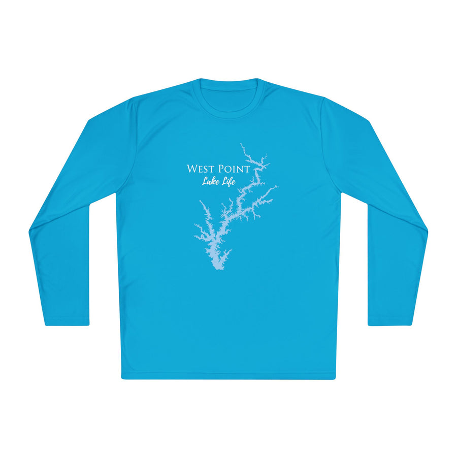 West Point Lake Life Dri-fit Boating Shirt – Breathable Material – Men's Long Sleeve Moisture Wicking Tee – Georgia Lake