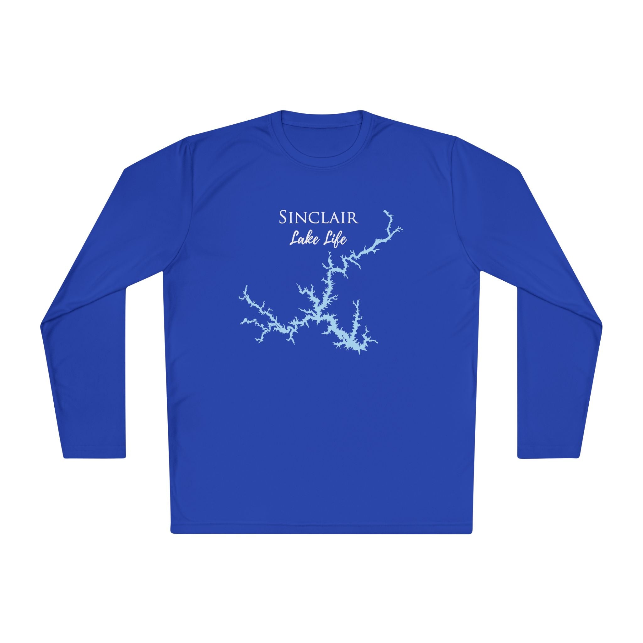 Sinclair Lake Life Dri-fit Boating Shirt – Breathable Material – Men's Long Sleeve Moisture Wicking Tee – Georgia Lake