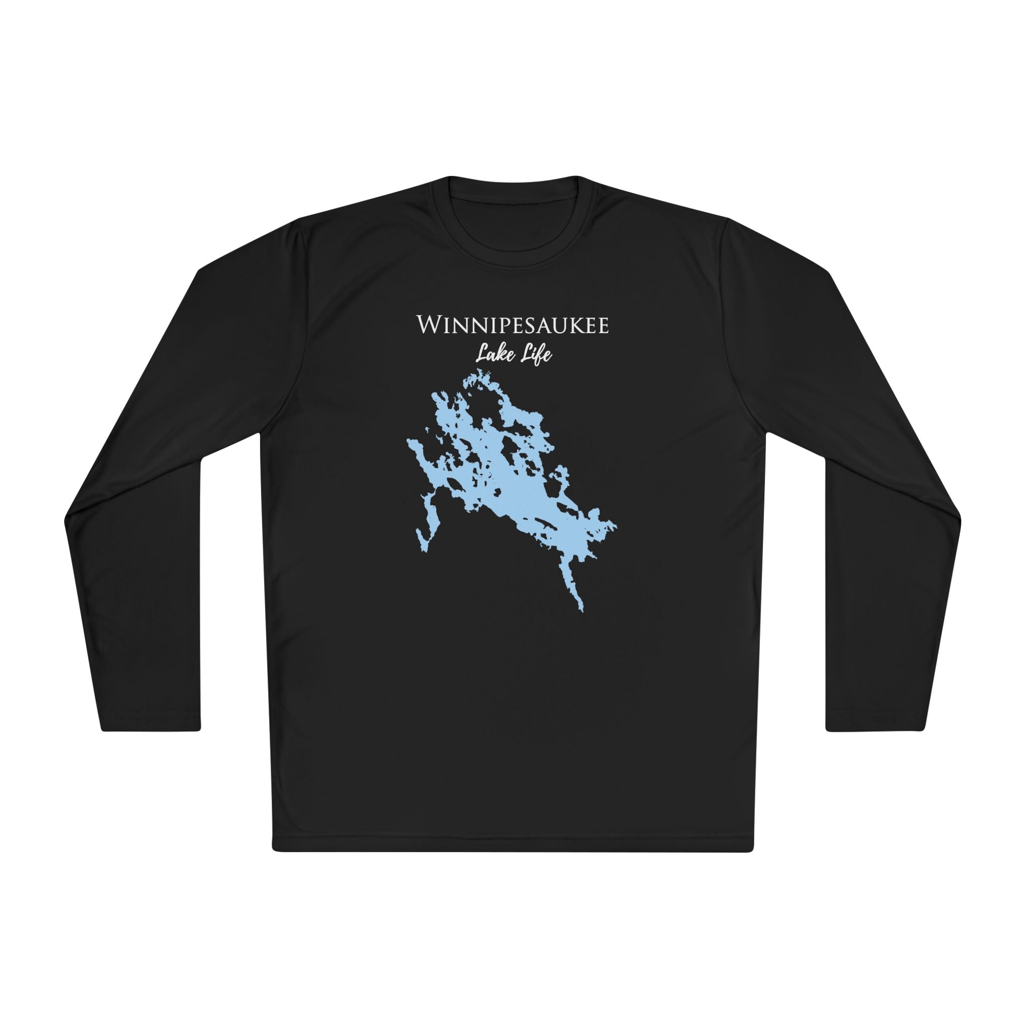Winnipesaukee Lake Life Dri-fit Boating Shirt – Breathable Material – Men's Long Sleeve Moisture Wicking Tee – New Hampshire Lake